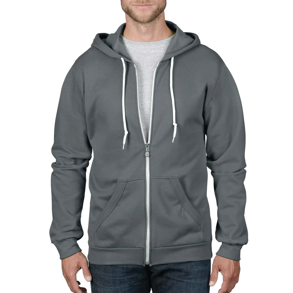 Anvil Men's CRS Fashion Full Zip Hoodie - Comfortable & Stylish Casual Wear for Everyday Use, Gym, and Outdoor Activities