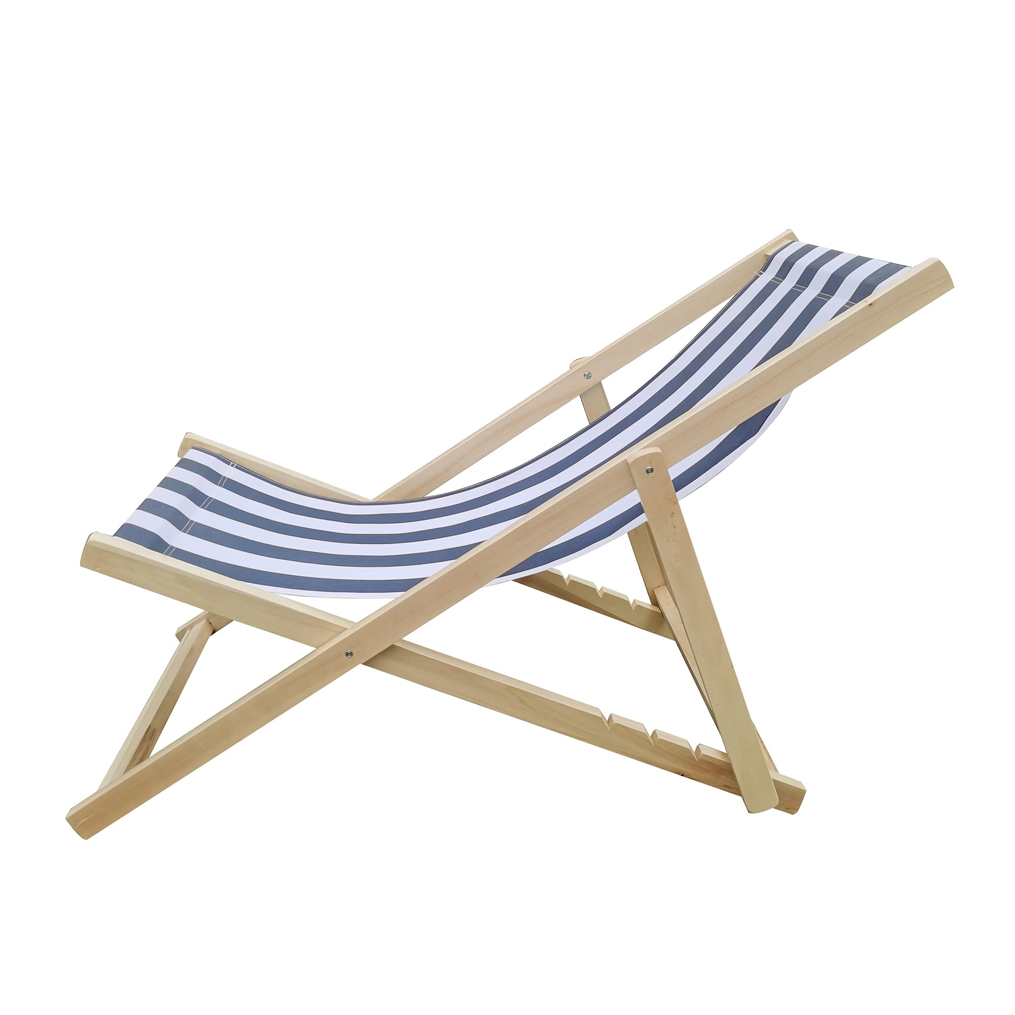 Foldable Adjustable Sling Chair - Outdoor Reclining Lounge Chair for Beach, Patio, Poolside & Camping - Perfect for Relaxing in Backyard, Garden or Vacation
