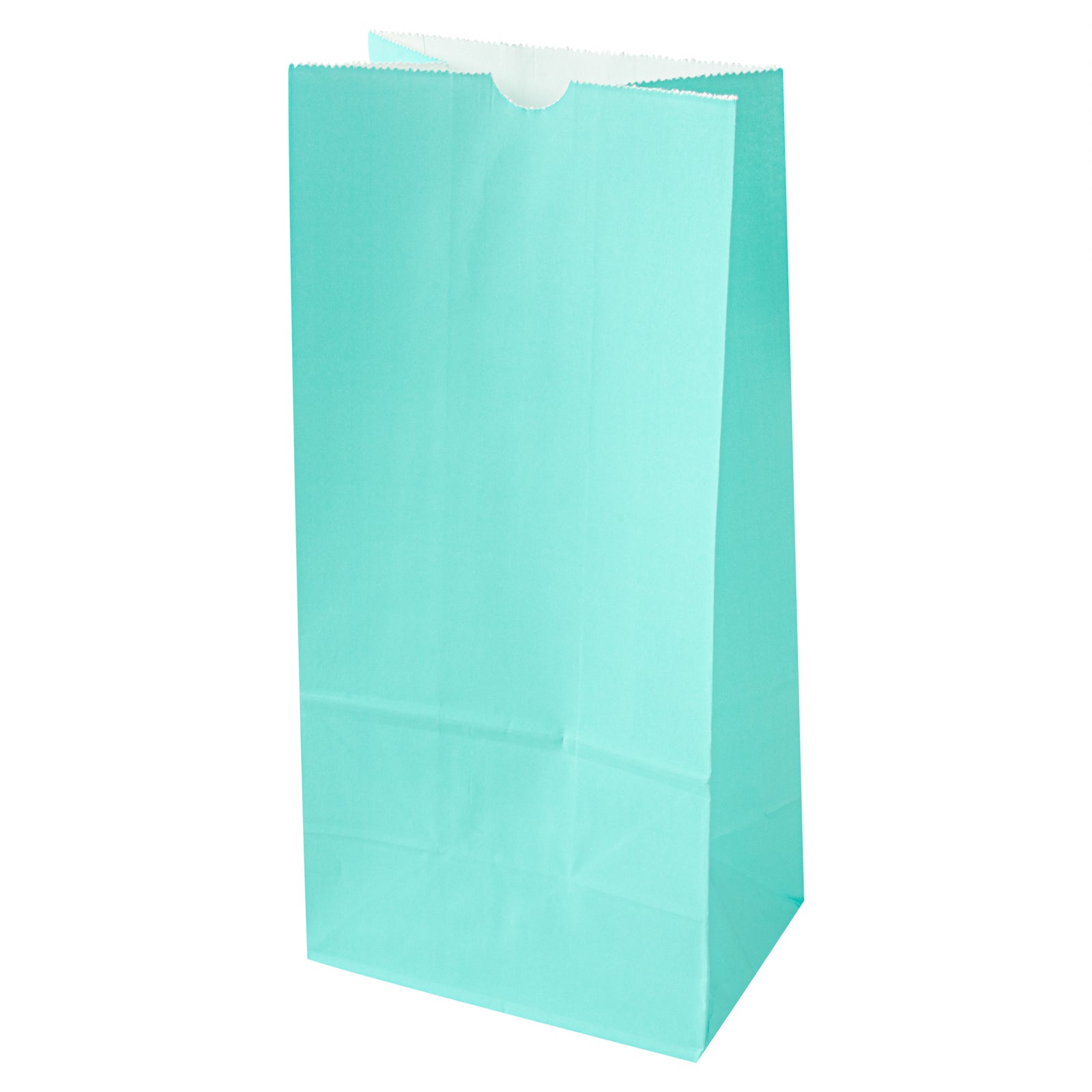 Eco-Friendly Turquoise Paper Bags - 8 lb Capacity, 6 x 4 x 11.75 Inches - Pack of 100 - Perfect for Retail Shopping, Gift Wrapping & Party Favors