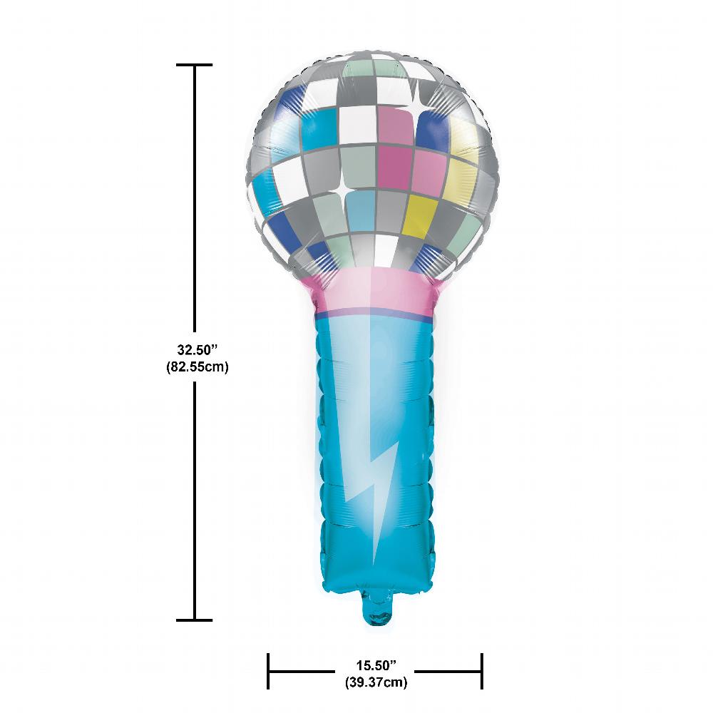 10-Pack Bulk Birthday Party Microphone Balloons - Disco Themed Fun for Kids & Adults - Perfect for Birthday Parties, Karaoke Nights & Dance Events