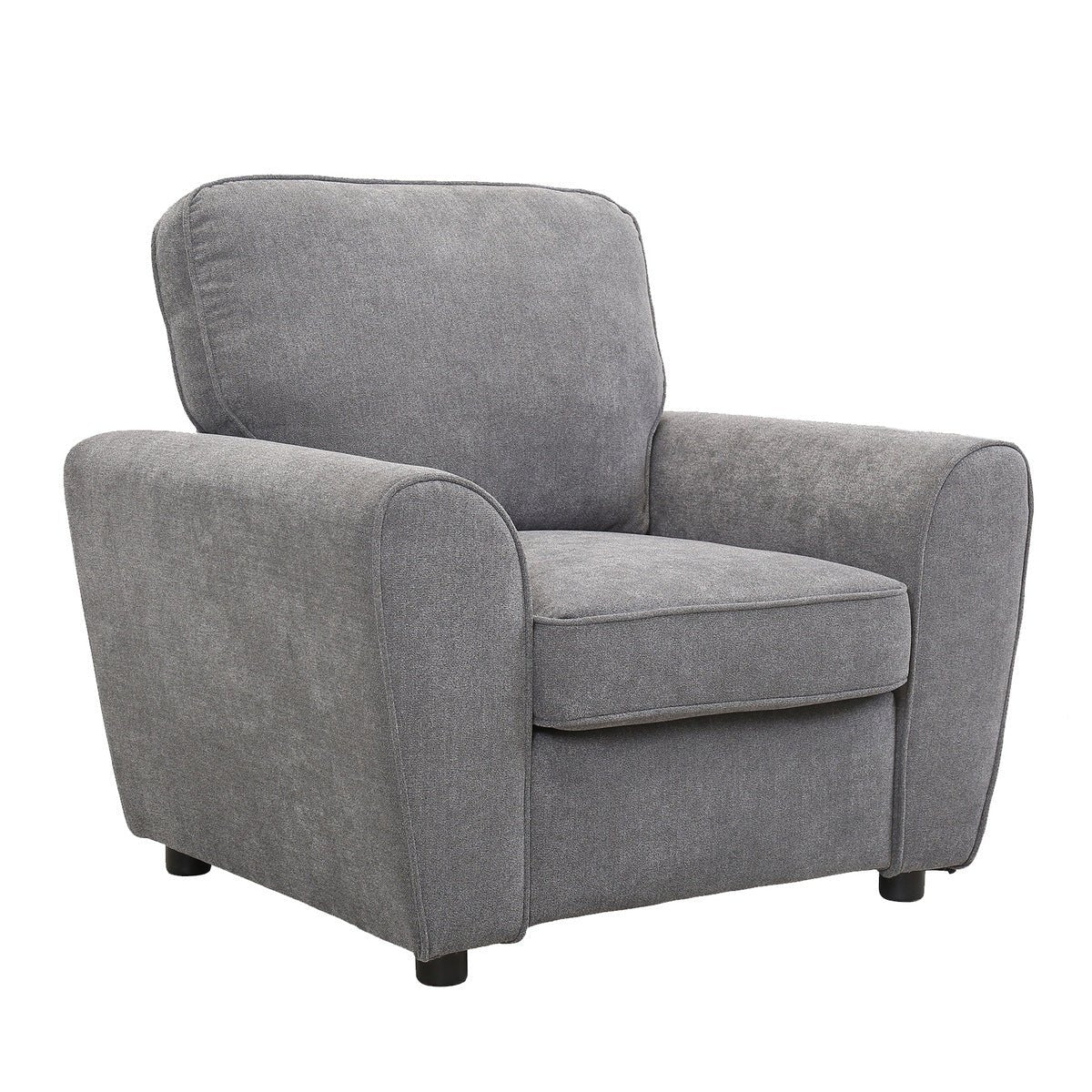 Bethany Collection Grey Fabric Chair - Modern Living Room & Office Seating for Comfort & Style