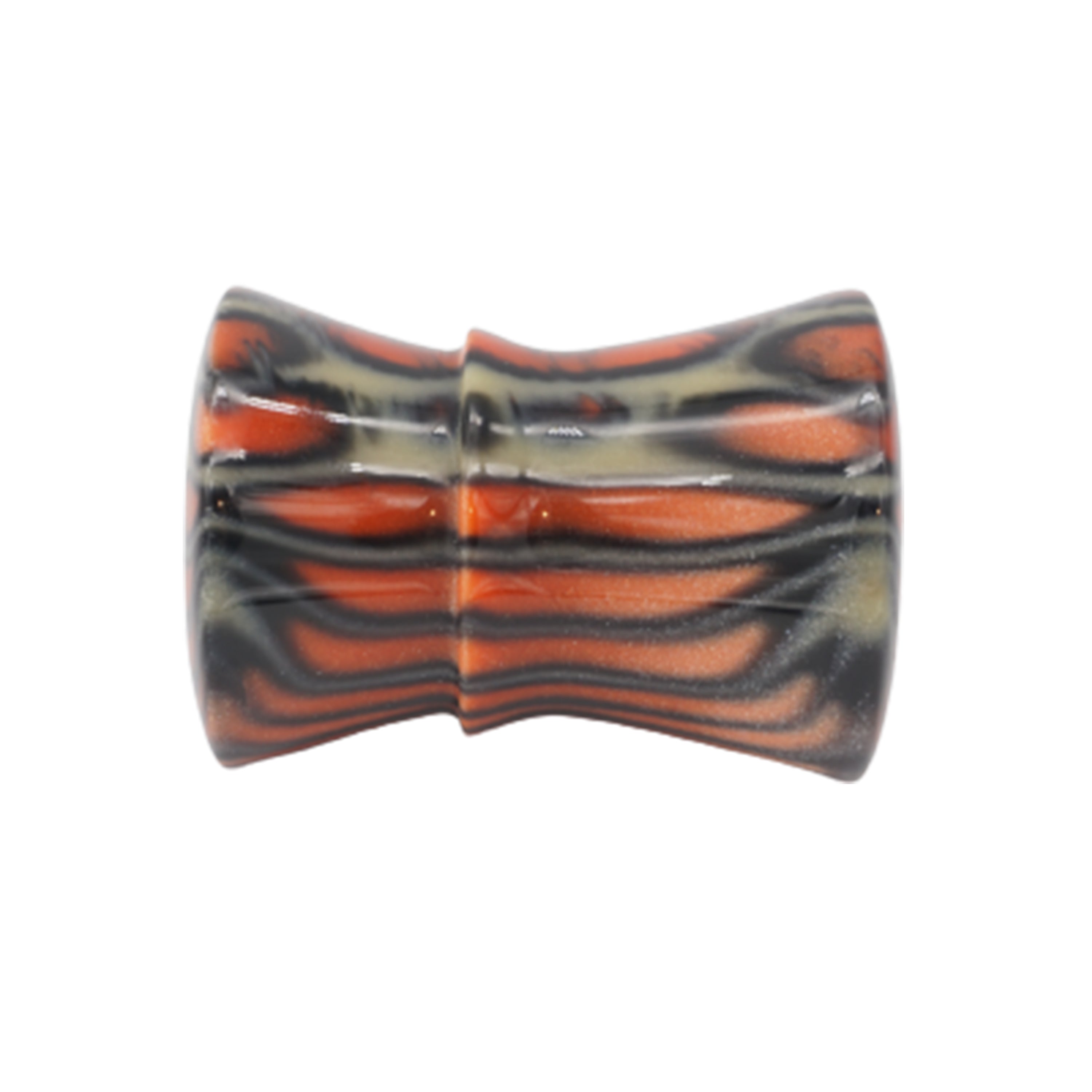 Orange Tigris Perla Handcrafted Shaving Brush Handle for Wet Shaving - Fits 24mm & 26mm Knots - Perfect for Traditional Barber Shaving & Luxury Grooming Gifts