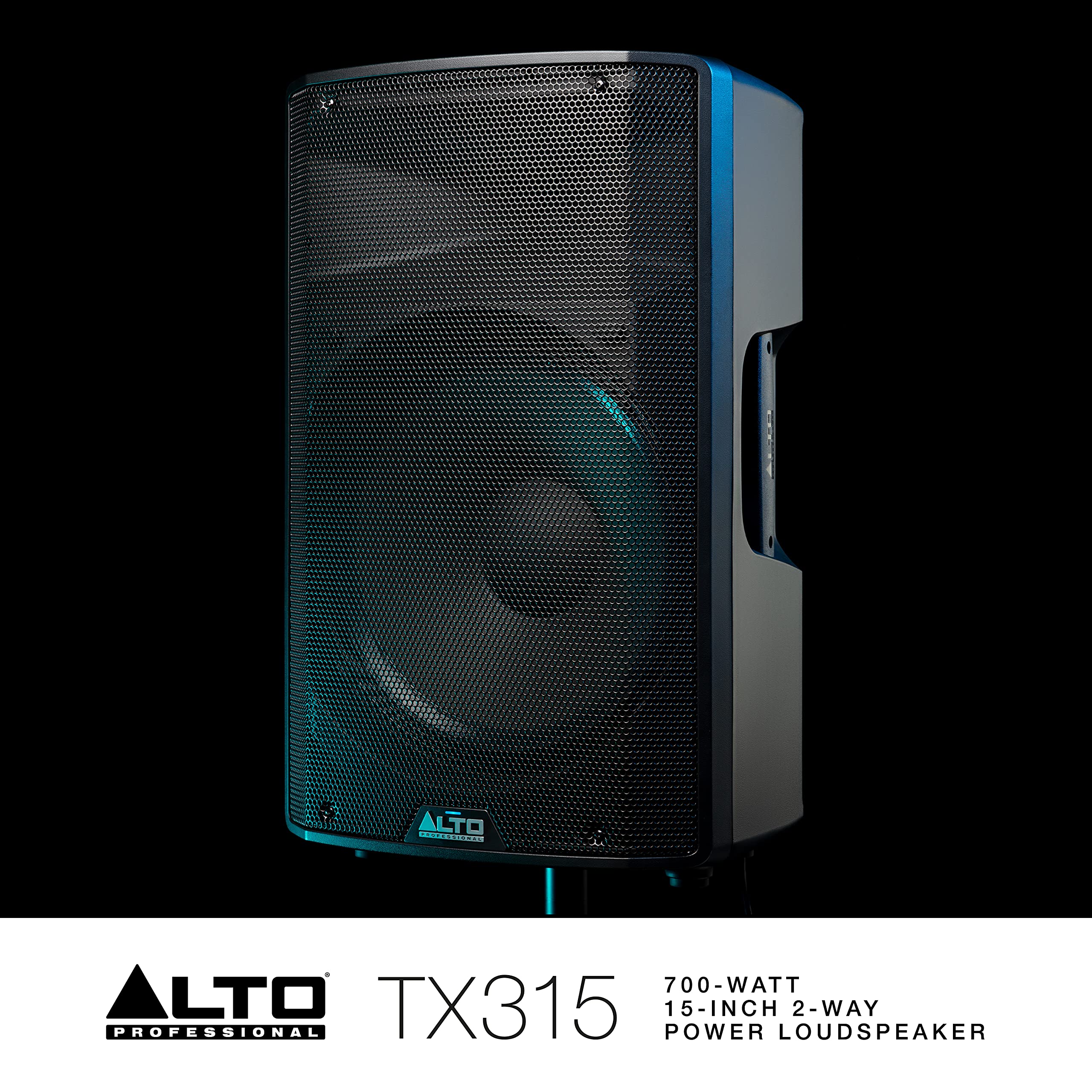 ALTO TX315 700W 15 Inch 2-Way Powered PA Speaker with Signal Limiting, Switchable Mic/Line Preamp & XLR Inputs/Outputs - Perfect for Live Performances, DJ Gigs, and Outdoor Events