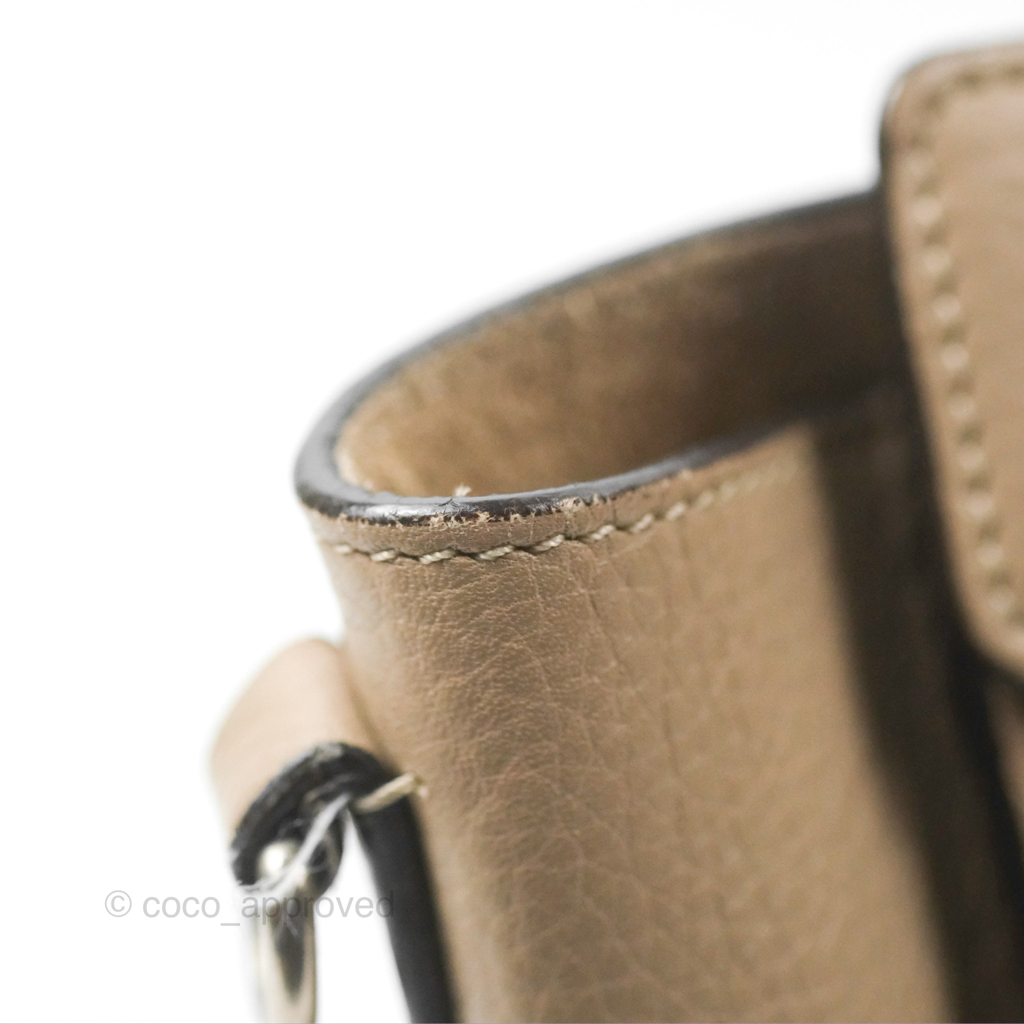 Celine Nano Luggage Bag in Dune Drummed Calfskin Leather - Stylish Crossbody Purse for Women, Perfect for Work, Travel & Everyday Use