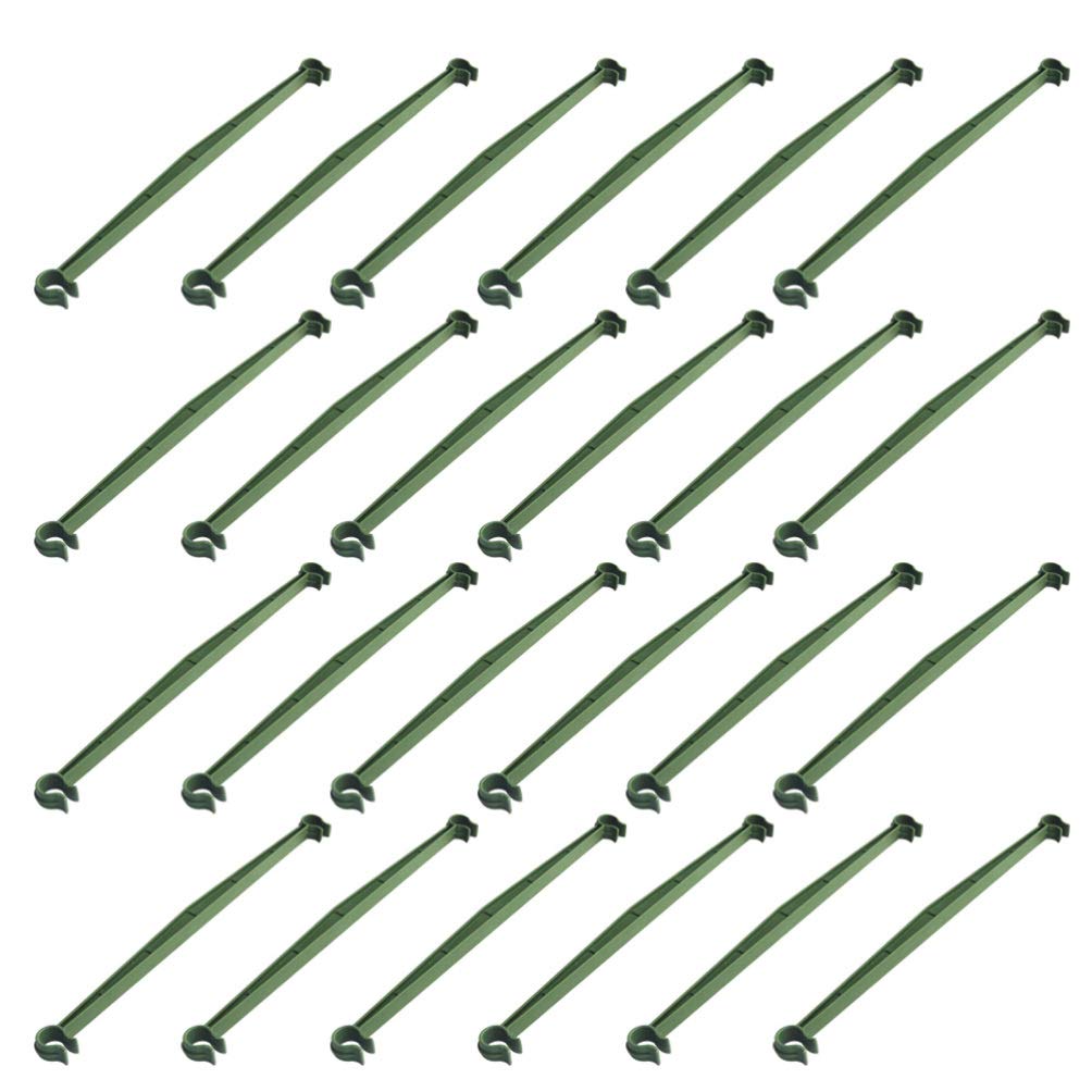 Yardwe 24-Pack Plastic Plant Stake Connectors - Expandable Trellis Rods for Tomato, Cucumber & Vine Support - Garden Plant Cage Accessories for Outdoor Vegetable Growing