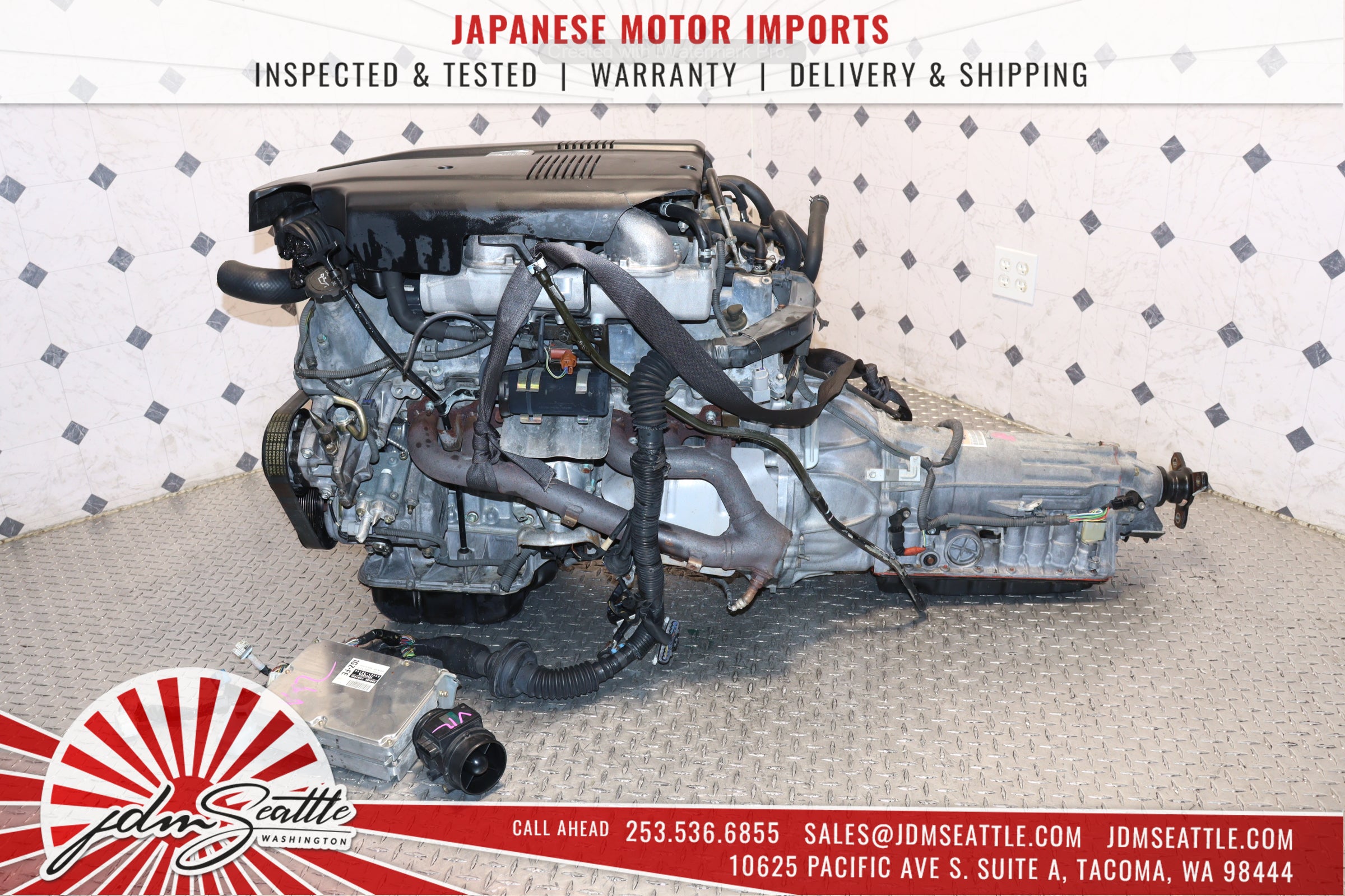 1GZ FE 5.0L V12 Engine & Transmission - Compatible with Toyota Century & JDM Supra - High Performance Replacement for Classic Japanese Cars - Perfect for Engine Swap & Restoration Projects