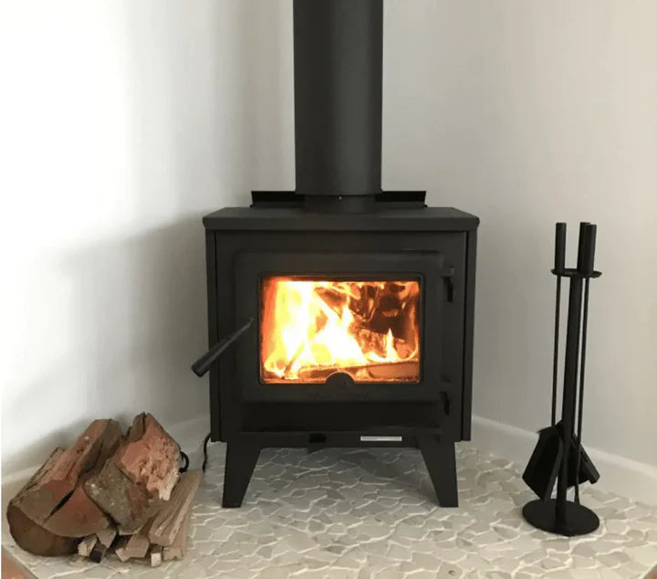 True North TN10 Wood Burning Stove - Efficient Outdoor & Indoor Heating for Cabins, Homes, and Camping - EPA Certified Cast Iron Fireplace