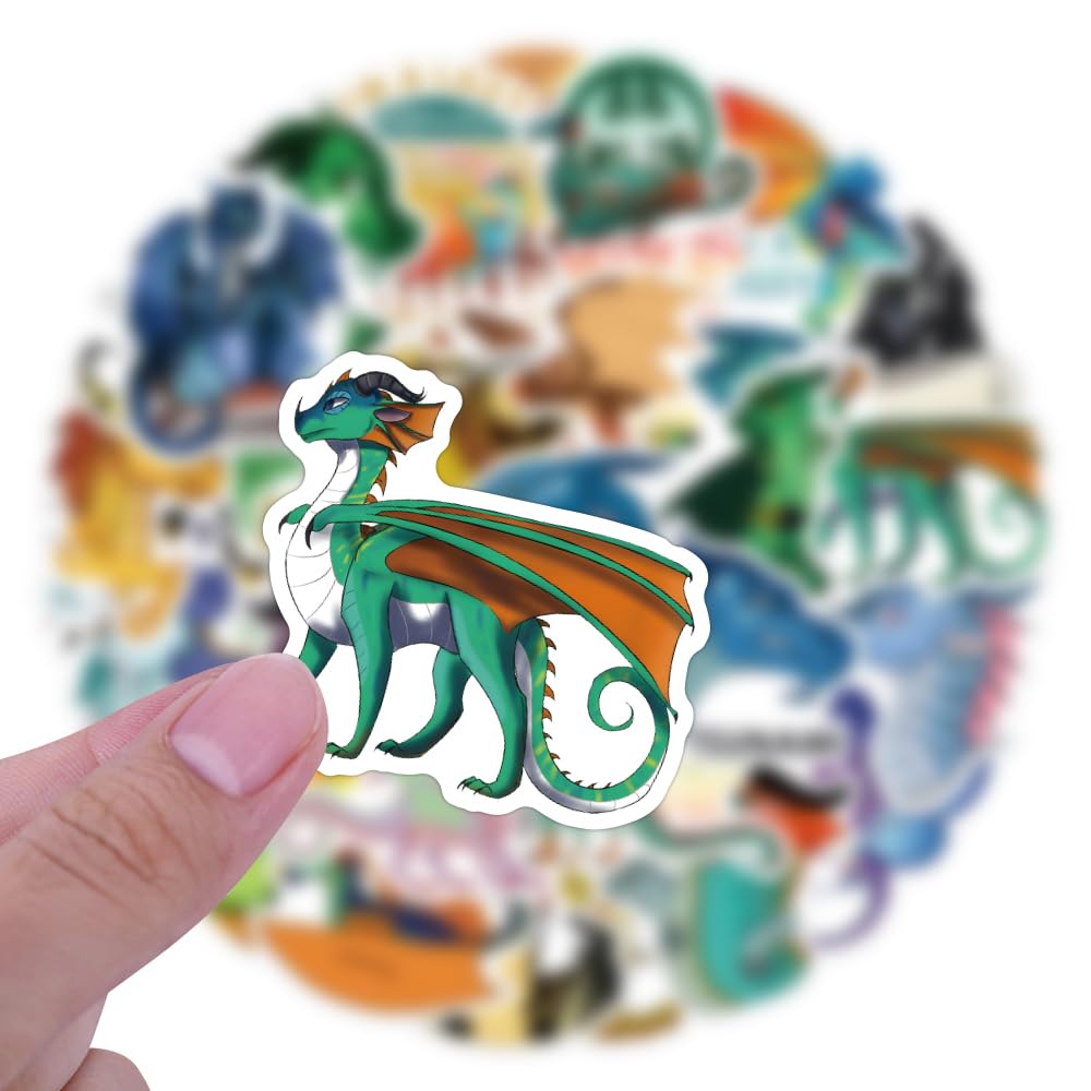 50pcs Wings of Fire Waterproof Vinyl Stickers - Durable Decals for Water Bottles, Laptops, Skateboards, Luggage & More - Perfect Gift for Teens, Girls & Kids - Great for School, Travel & DIY Projects