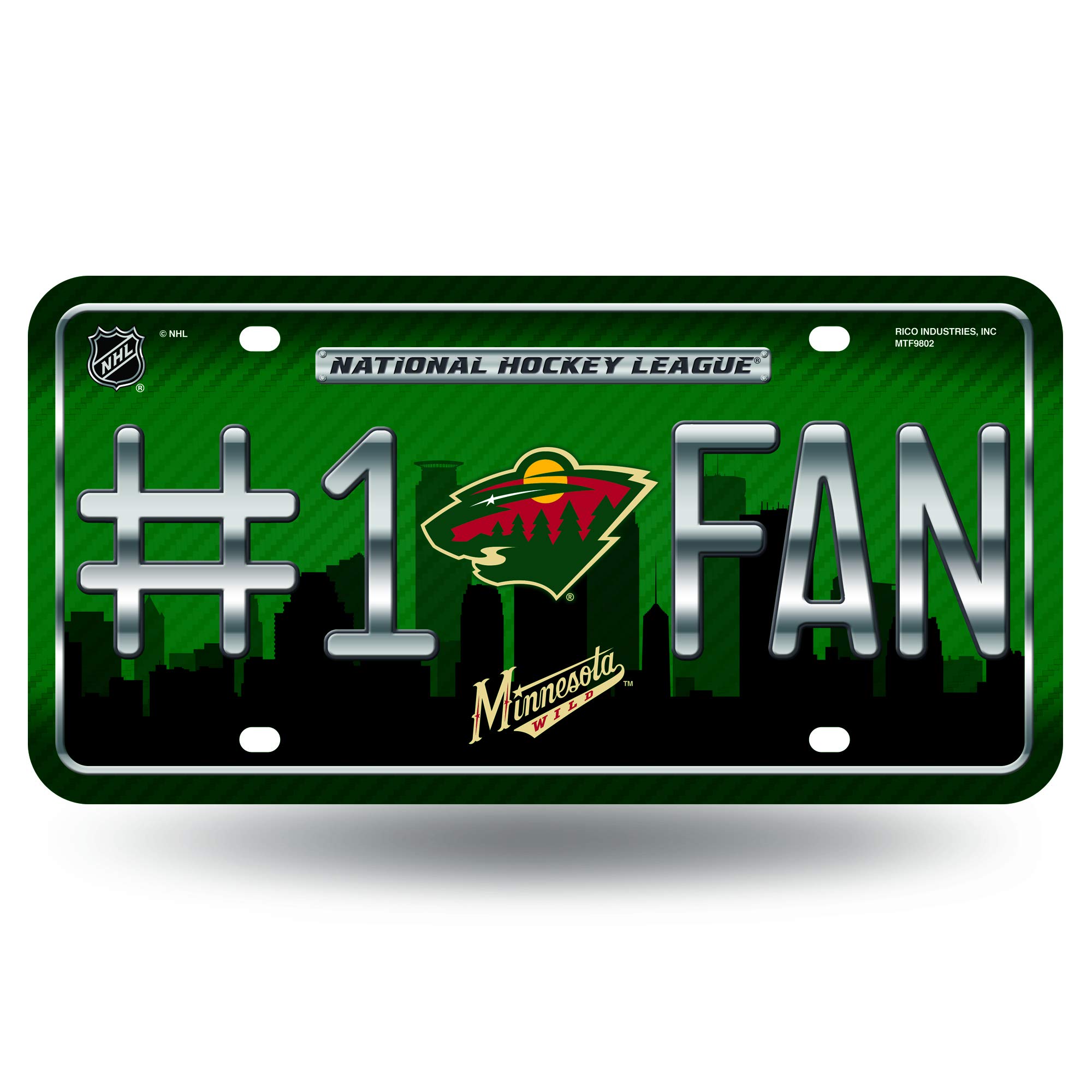 NHL #1 Fan Metal License Plate Tag - Officially Licensed Car Accessory for Hockey Enthusiasts - Perfect for Tailgating, Game Day & Showcasing Team Spirit