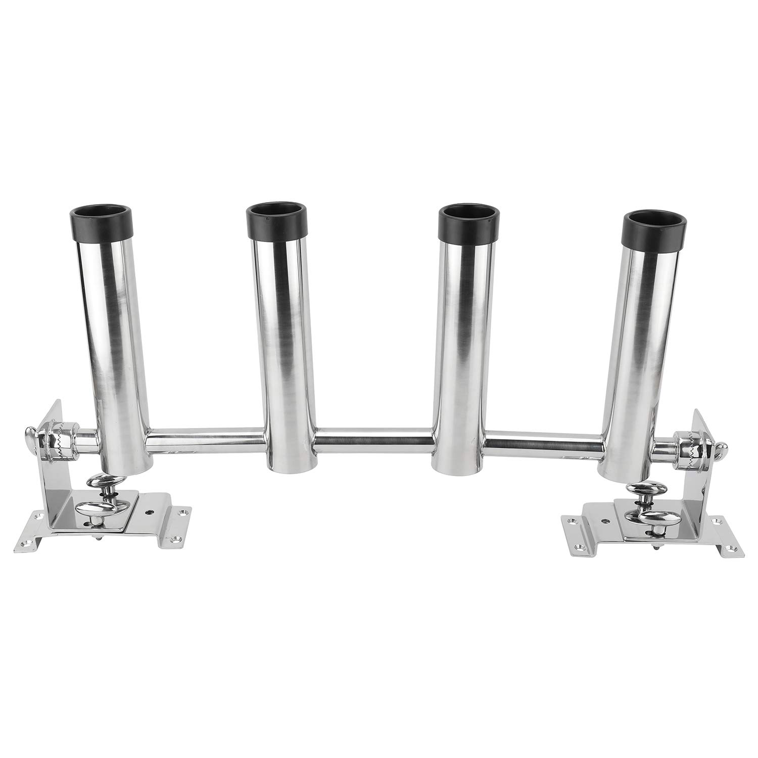 DasMarine Adjustable Stainless Steel Fishing Rod Holders - 360° Rotatable with Moving Rail Mounting Bracket for Wall or Top Installation - Perfect for Boat, Kayak, Garage, and Dock Fishing Gear Storage