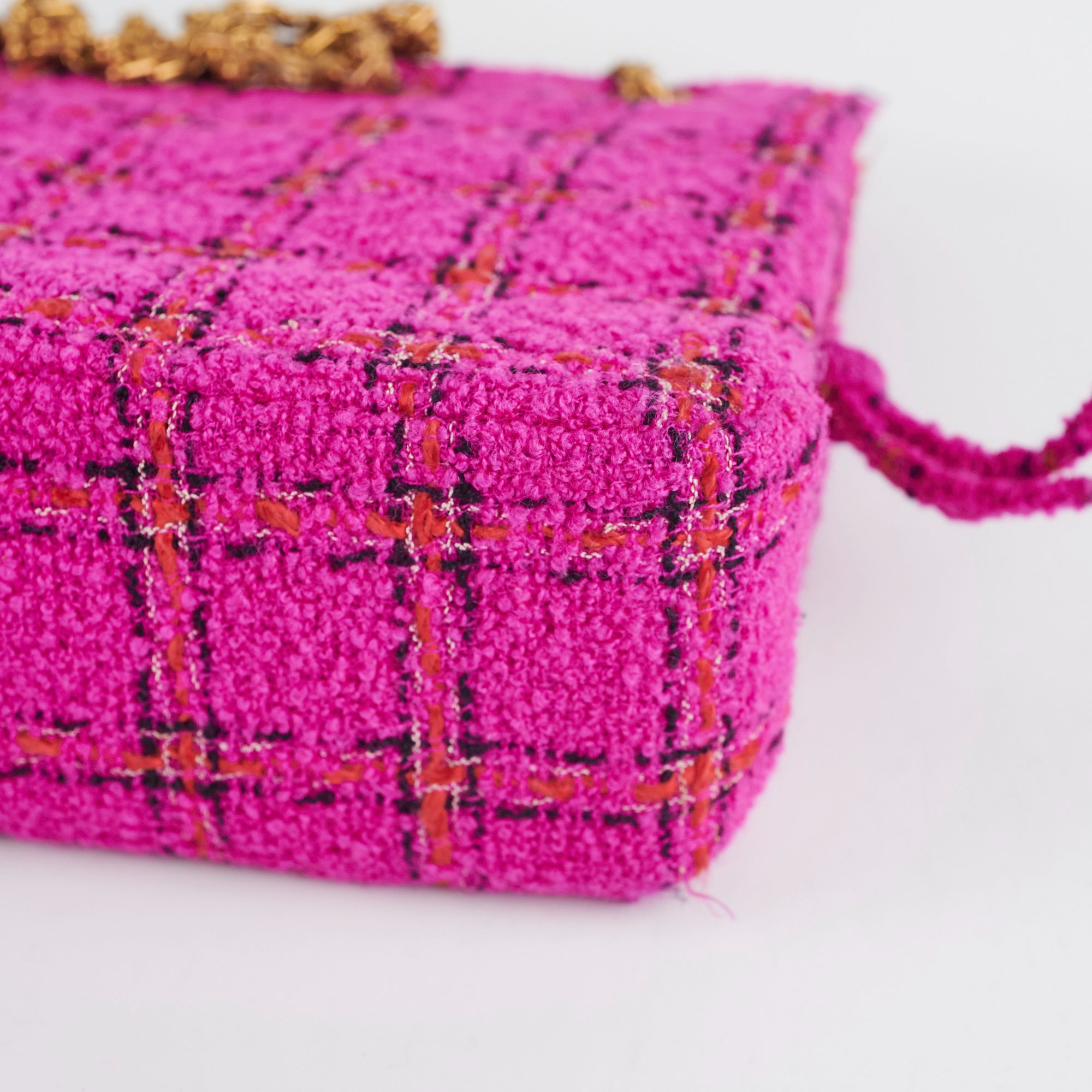 Chanel Pink Tweed Shoulder Bag - Luxury Designer Handbag for Women | Perfect for Parties, Weddings & Special Occasions