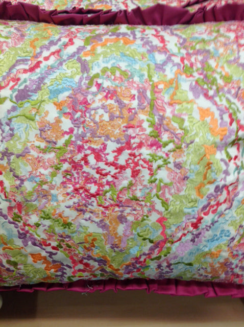 Soft Pink Ruffle Pillow - 26