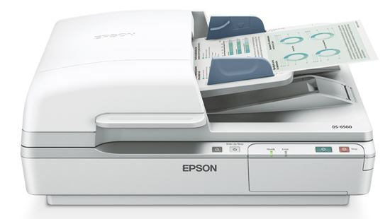 Epson WorkForce DS6500 Duplex ADF Flatbed Document Scanner - High-Speed Scanning for Office, Home & Business Use