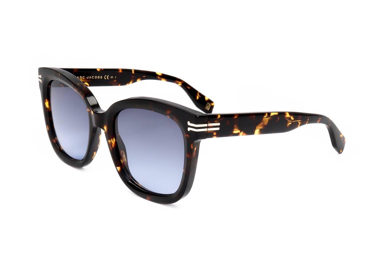 Marc Jacobs MJ 1012/S Havana Sunglasses - Unisex Acetate Frame, 52mm Lens Size, UV Protection - Perfect for Beach, Driving & Outdoor Activities