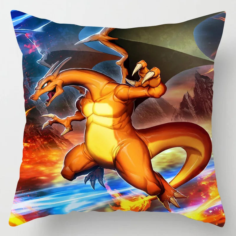 Pokemon Pillow & Cushion Covers - Soft Anime Character Bedding Decor for Kids Room, Gaming Chair, Sofa & Car Accessories