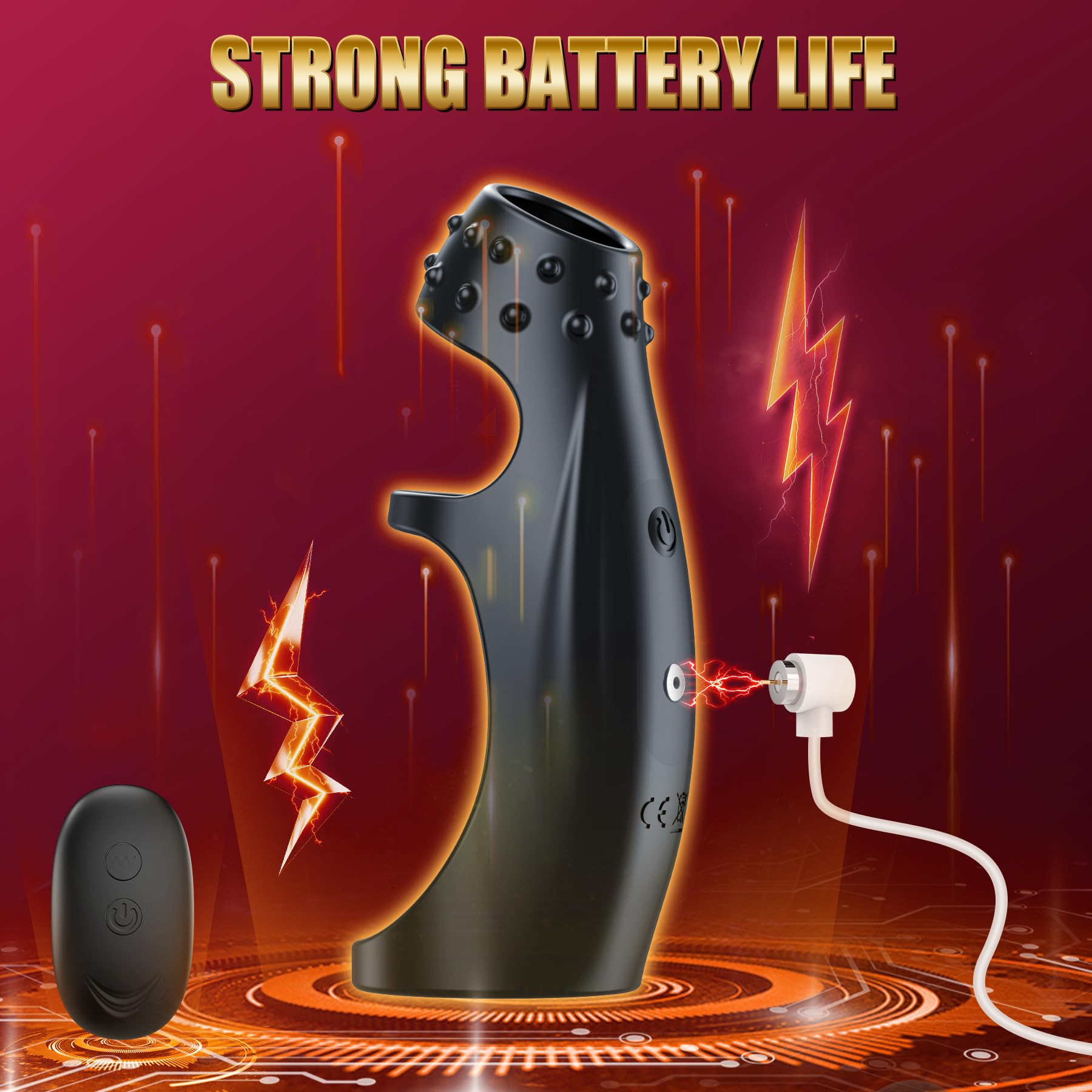 Premium Vibrating Cock Ring - Penis Vibrator & Sleeve Extender for Men | Couples Sex Toy with G-Spot Stimulation | Enhances Erection & Pleasure for Intimate Moments