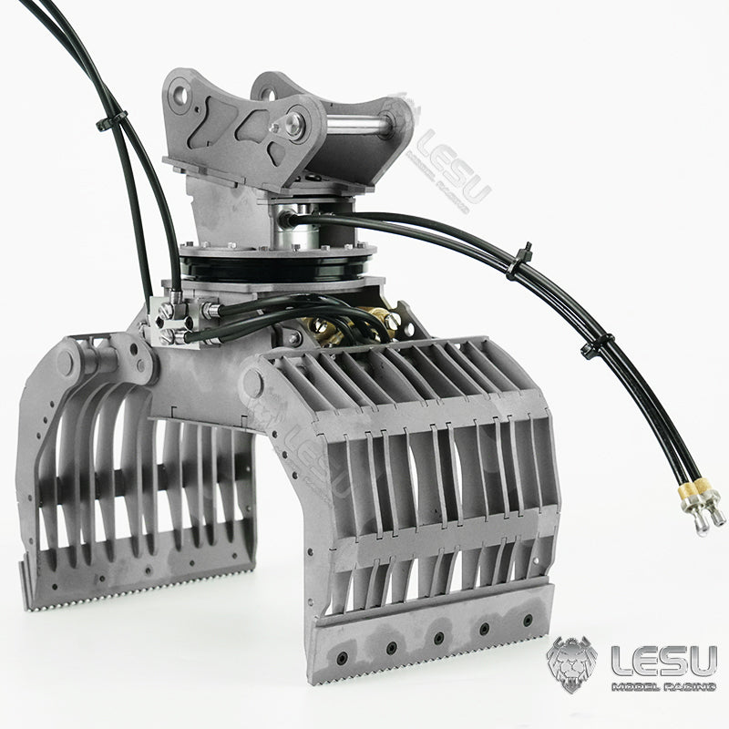 1/14 Scale LESU Aoue ET35 RC Hydraulic Excavator Metal Tiltable Bucket Grab Grapple - Quick Detachable Fixed Mount Crusher Attachment for Excavator Model - Perfect for Construction Simulation, RC Heavy Equipment Play, and DIY Engineering Projects