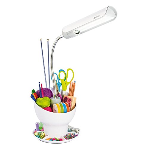 OttLite 13W Craft Space Organizer - Portable & Compact Desk Organizer with LED Light for Crafting, Sewing, Reading & Office Work - Perfect for Home, Office & Workspace Organization