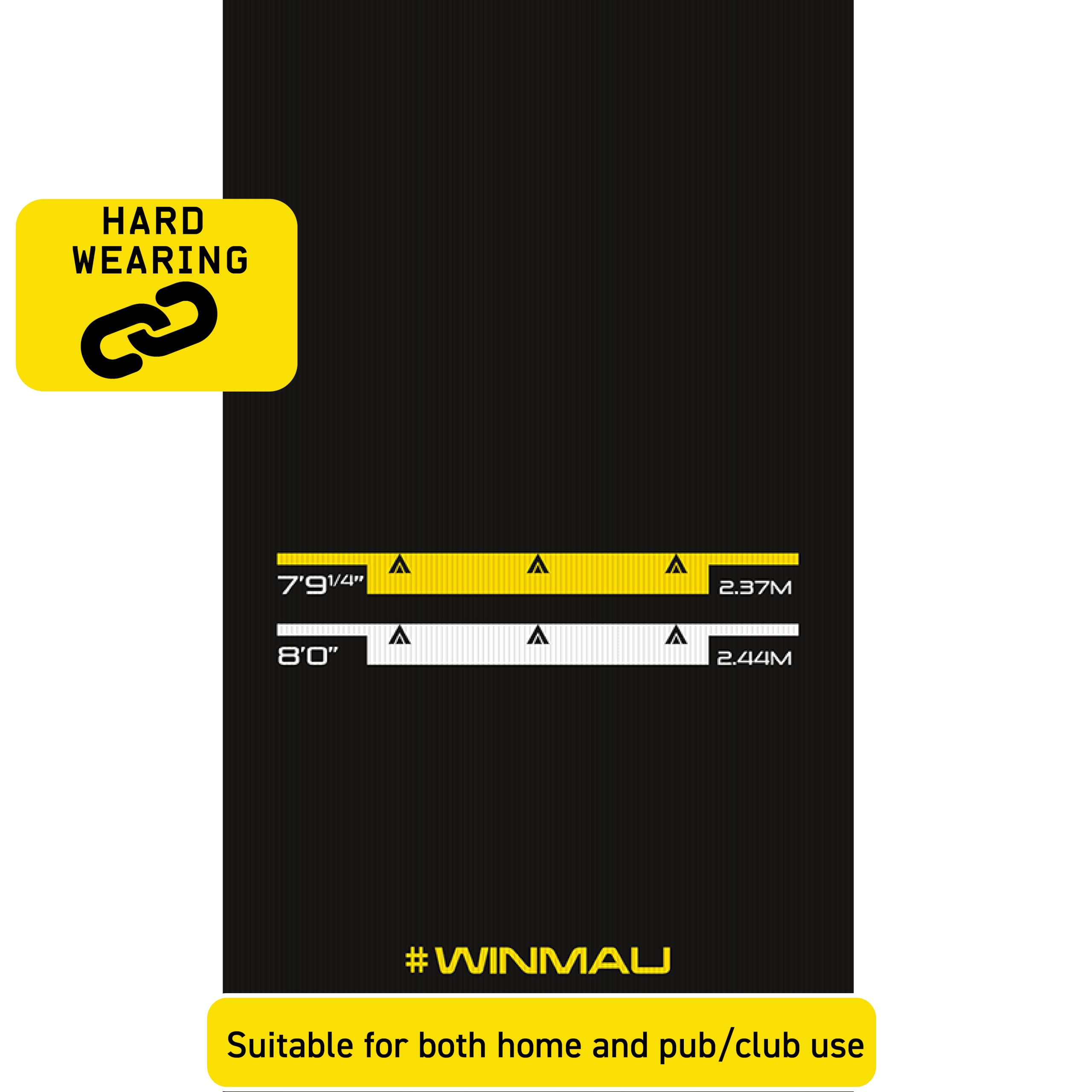 Winmau Professional Dartboard Mat with Accurate Oche Measurements - Perfect for Home, Office & Bar Dart Games