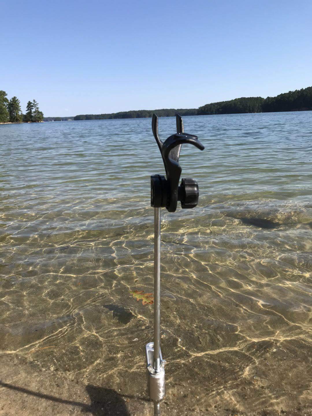Brocraft Adjustable Bank Fishing Rod Holder - Swivel & Ground Mount for Shore Anglers - Perfect for River, Lake & Beach Fishing