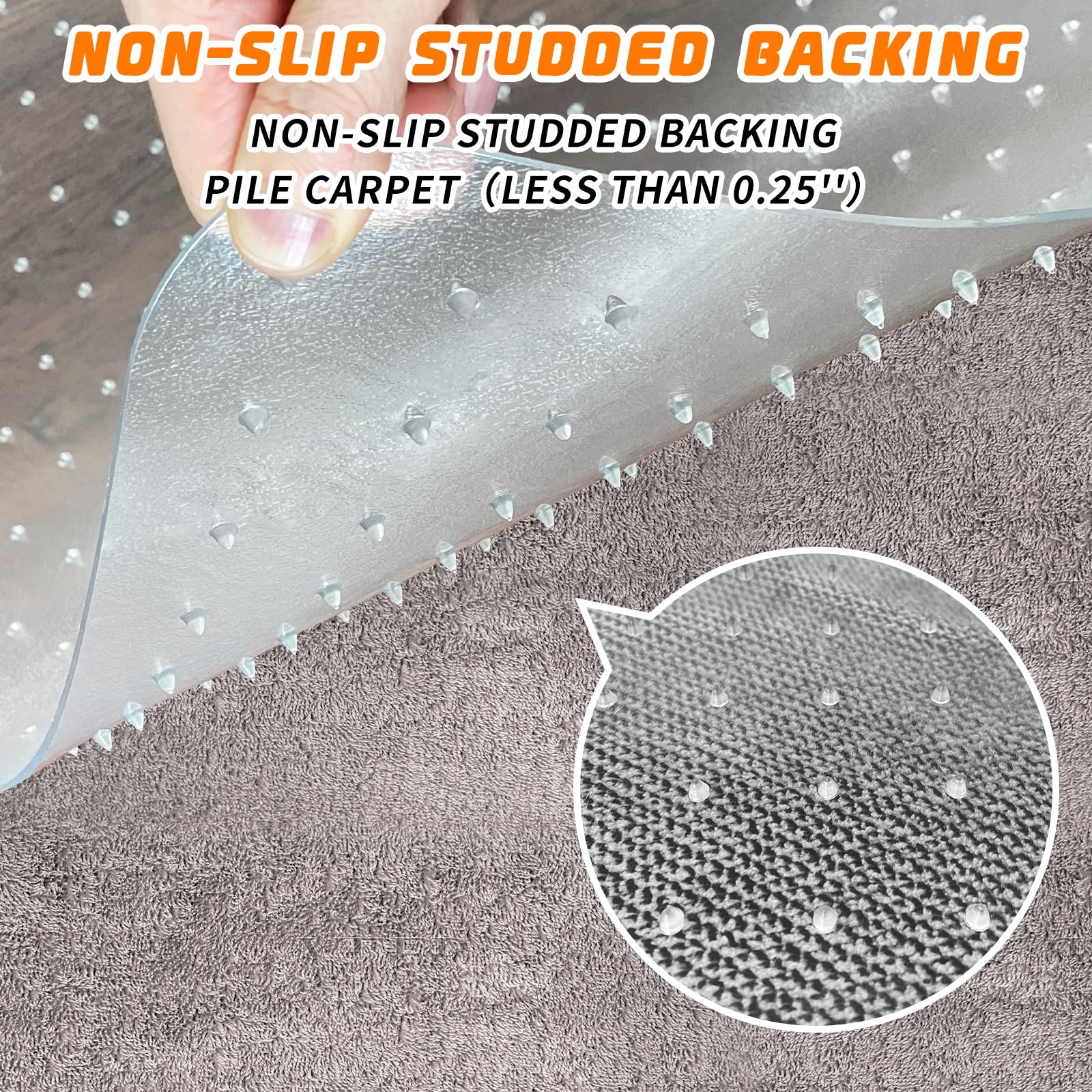 Premium Office Chair Mat for Carpet Floors - 48