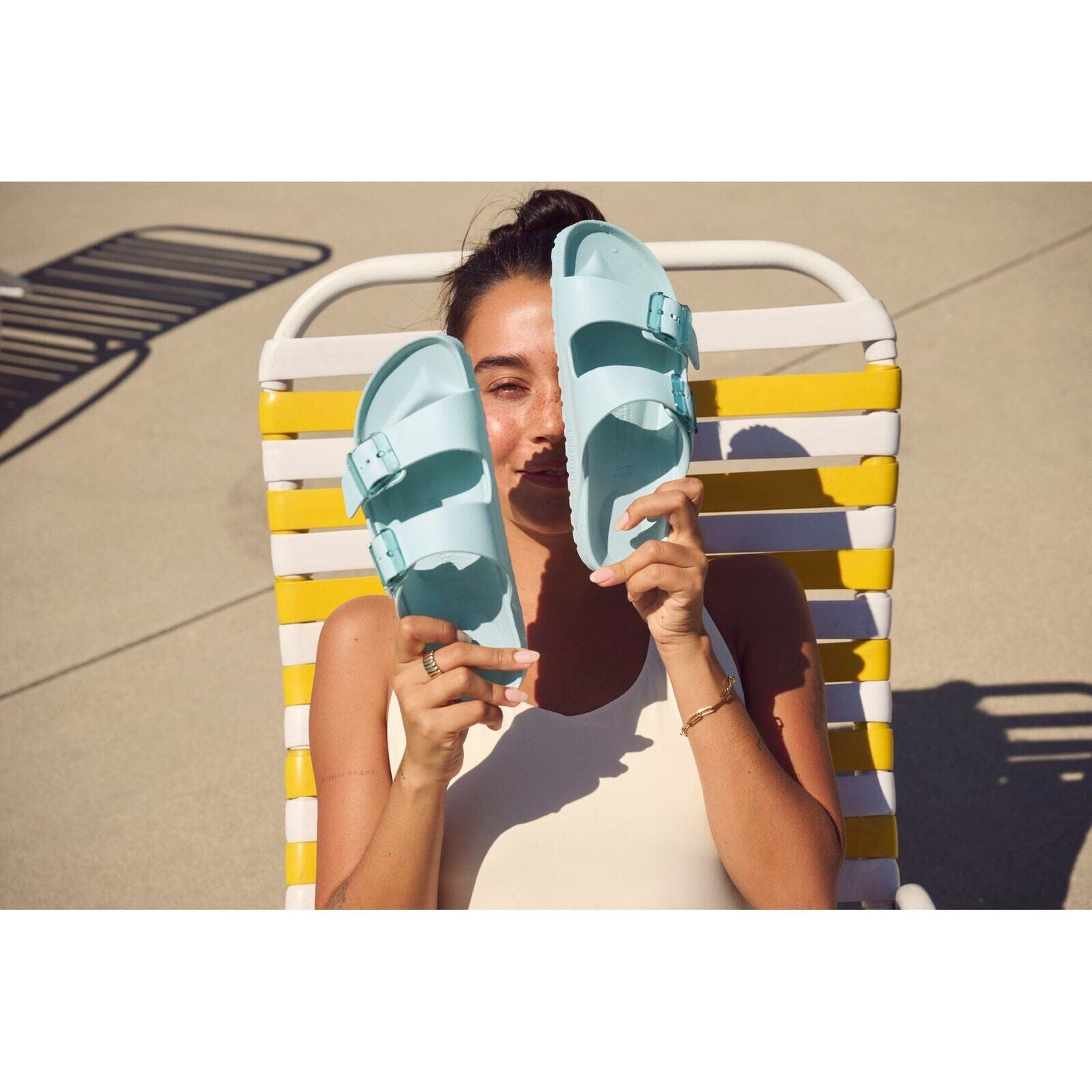 Birkenstock Arizona Stealth Buckle Sandals for Women - Comfortable Leather Footbed Slides for Casual Wear, Walking & Outdoor Activities
