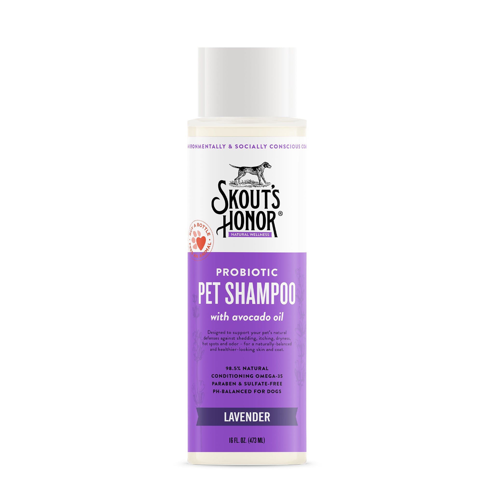 Skout's Honor Lavender Dog Shampoo - Soothing & Natural Pet Grooming Solution for Dry Skin & Allergies | Perfect for Bath Time & Coat Care