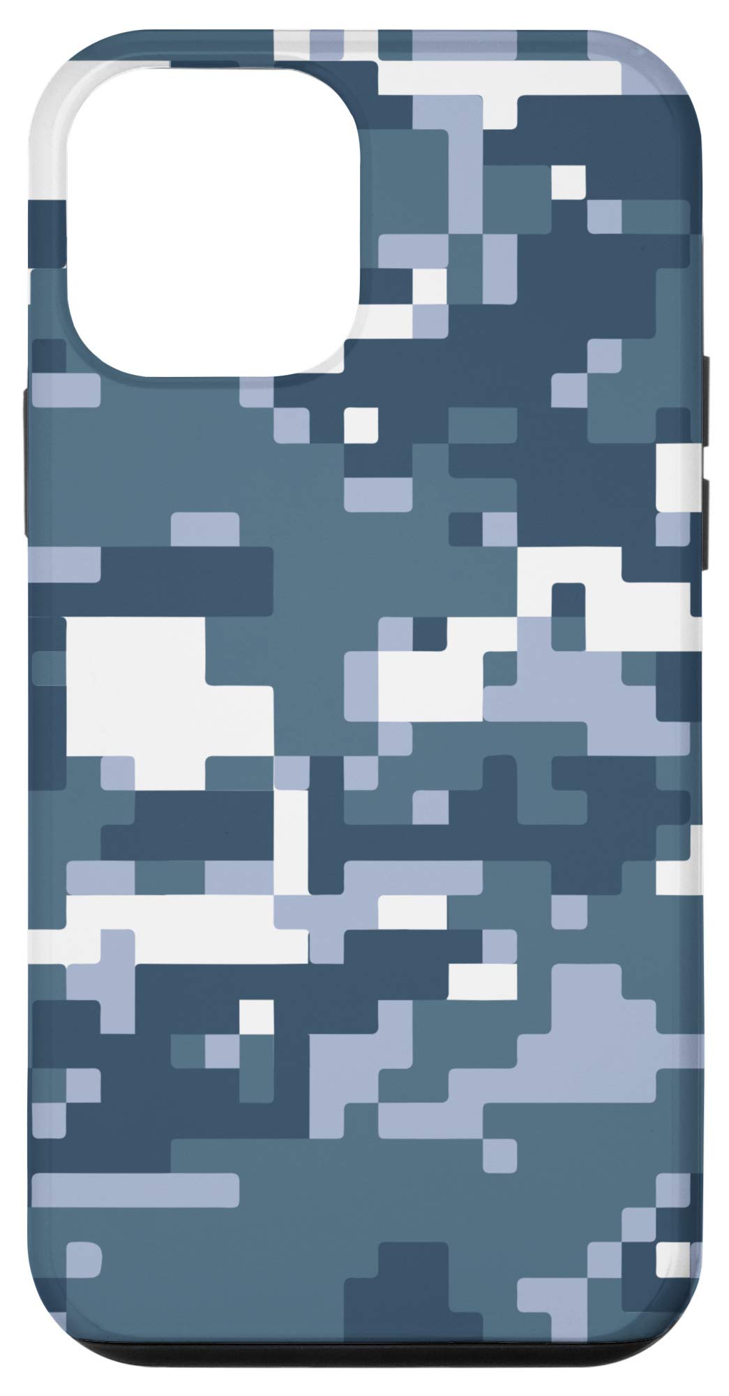 iPhone 12 Mini Military Digital Blue Camouflage Case - Shockproof Protective Cover with Anti-Scratch Design - Perfect for Outdoor Adventures, Travel & Daily Use