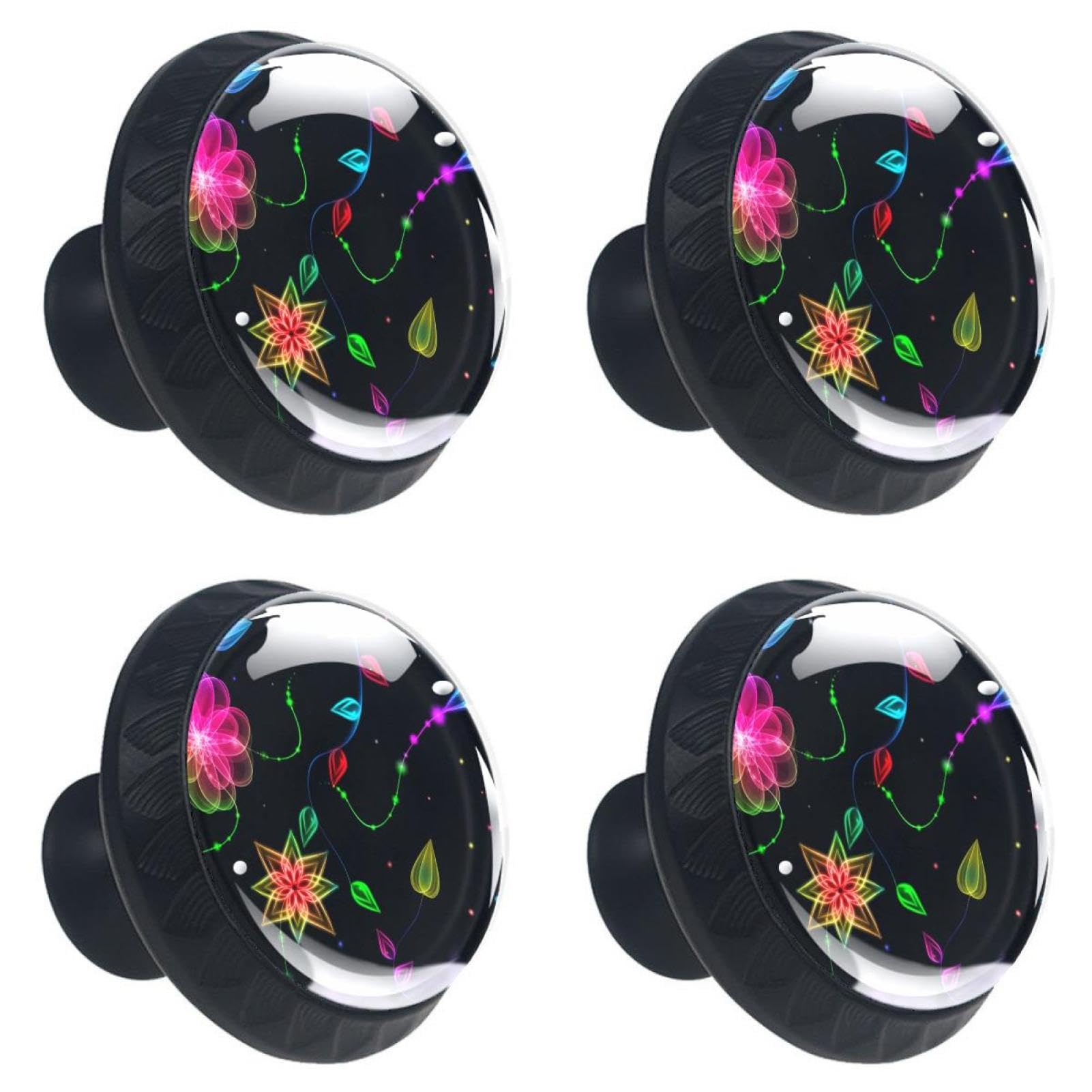8Pcs Colorful Flower Butterfly Cabinet Handles & Knobs - Decorative Drawer Pulls for Kitchen, Bathroom & Furniture (Use in Home, Office & DIY Projects)