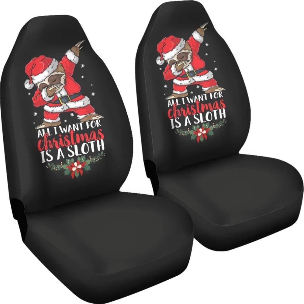 Funny Sloth Car Seat Covers - Christmas Gift Idea for Animal Lovers | Perfect for Holiday Road Trips & Car Decorations