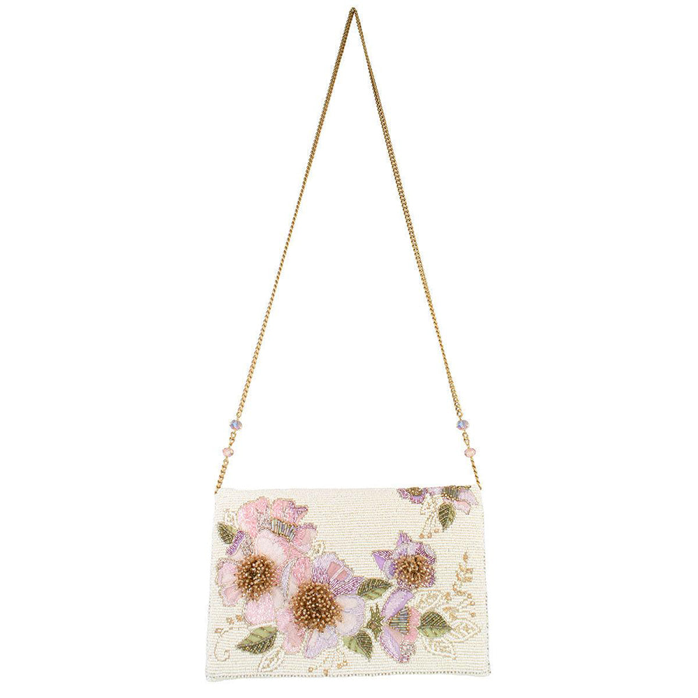 Blushing Blossom Crossbody Handbag by Mary Frances - Stylish Floral Purse for Women, Perfect for Date Night, Shopping & Travel | Elegant Shoulder Bag with Adjustable Strap