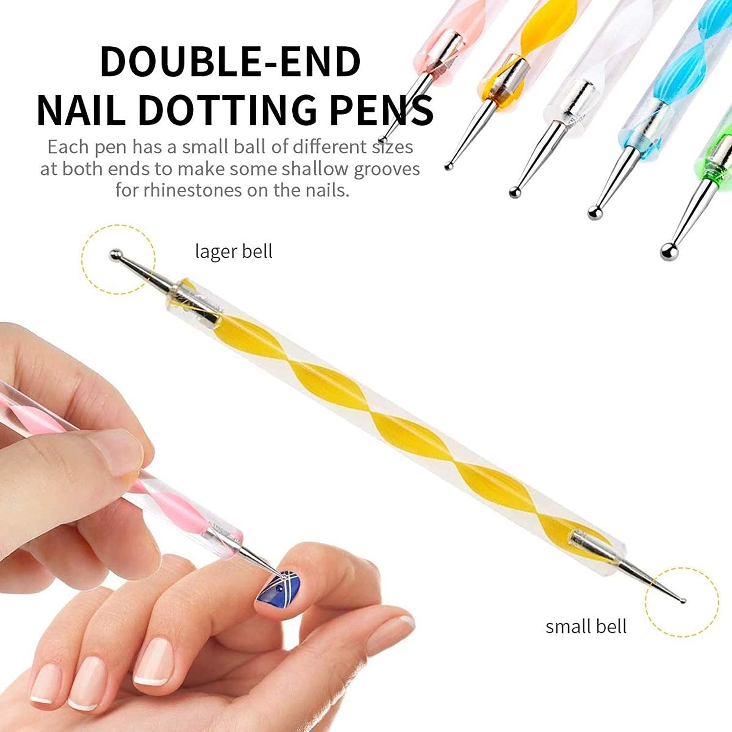 Premium Artificial Nails Set with Strong Nail Glue & Dual-End Dotting Pen Tool - Perfect for DIY Nail Art, Salon Professionals & Home Manicures