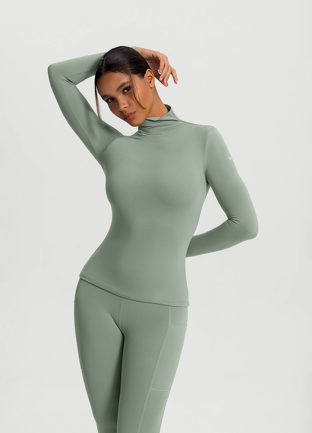 Women's Mock Neck Long Sleeve T-Shirt - Soft Stretch Casual Blouse for Everyday Wear | Perfect for Work, Layering & Fall Outfits