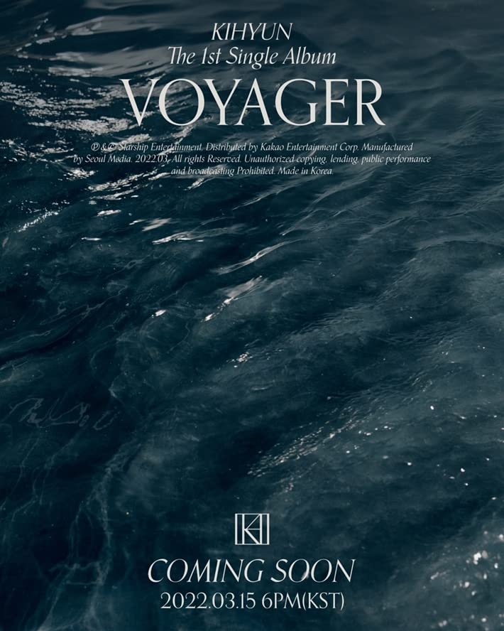 Monsta X Kihyun VOYAGER 1st Single Album - The 1st Journey Version CD + 96p Photo Book + Photocard + Sticker + Bookmark (Sealed with Tracking) | Kpop Merchandise for Fans, Collectors & Gift Giving