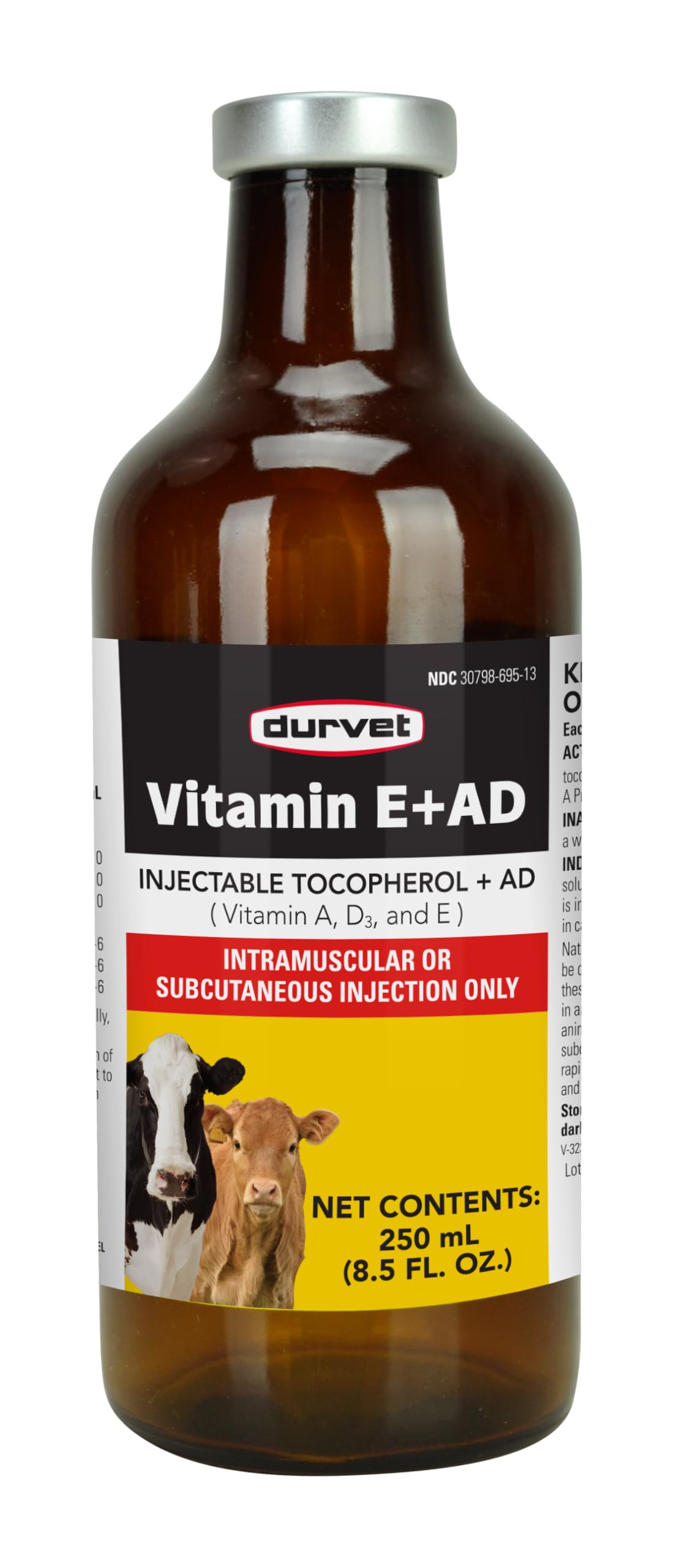 DURVET 090160 Vitamin E + Ad Yellow Supplement for Horses - 250ml | Supports Immune System & Muscle Function | Ideal for Performance Horses & Equine Care