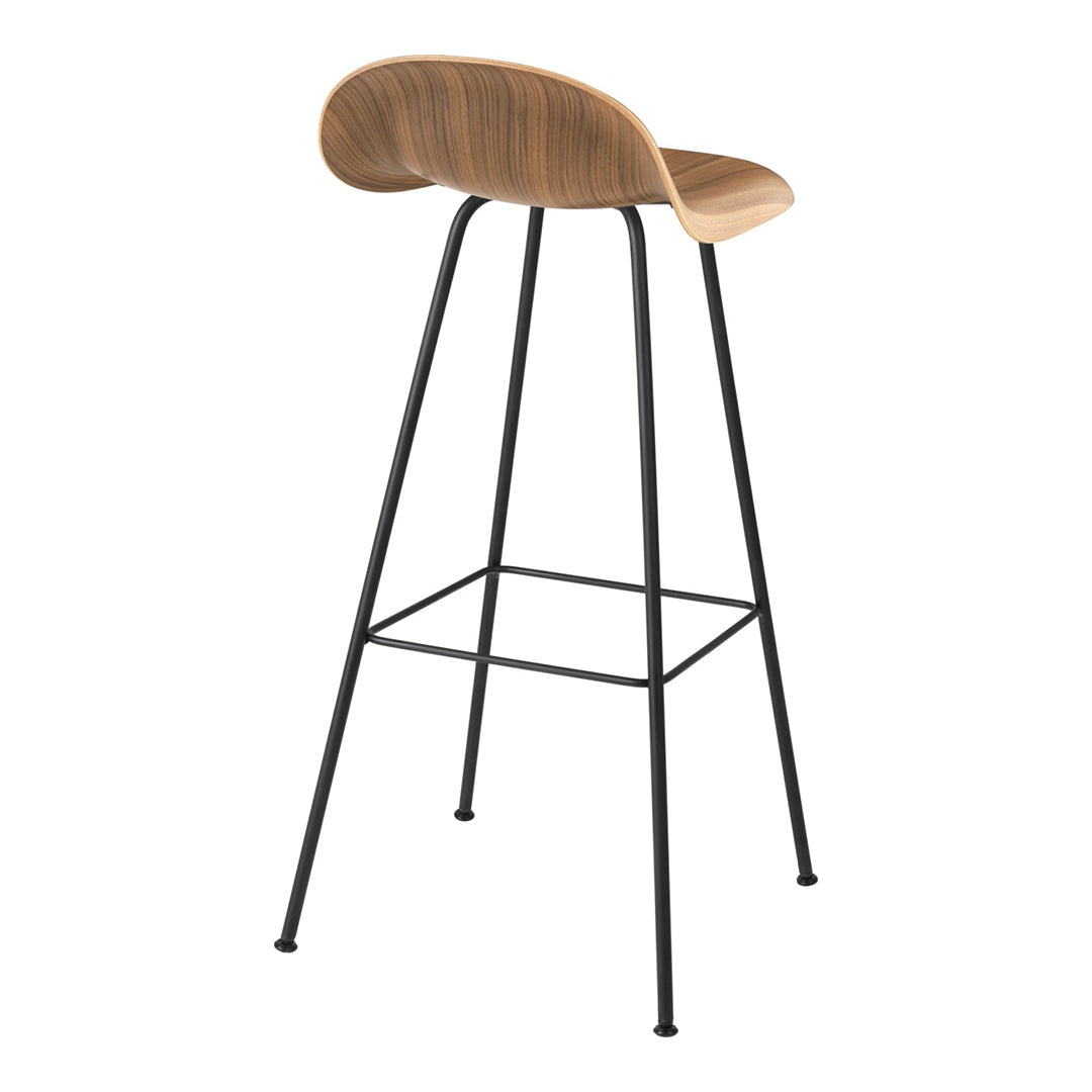 Gubi 3D Bar Stool with Center Base - Modern Kitchen Island & Counter Height Stool for Home, Bar, and Restaurant Use