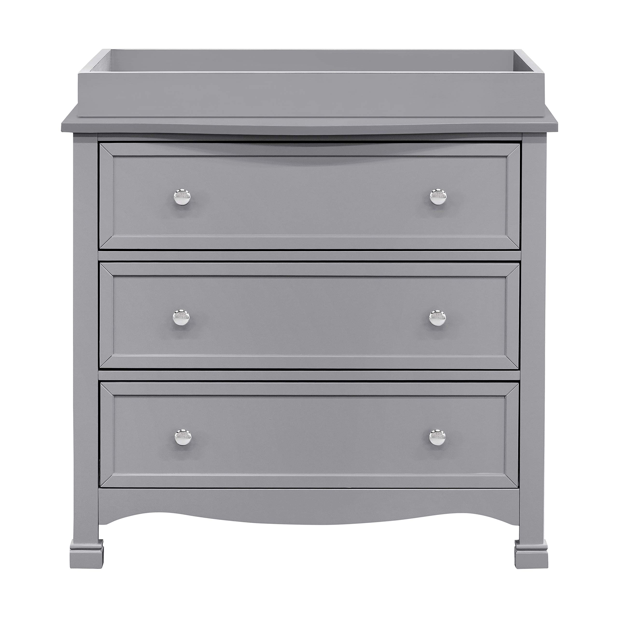 DaVinci Kalani 3-Drawer Grey Dresser for Nursery & Kids Room - Modern Baby Furniture with Ample Storage Space