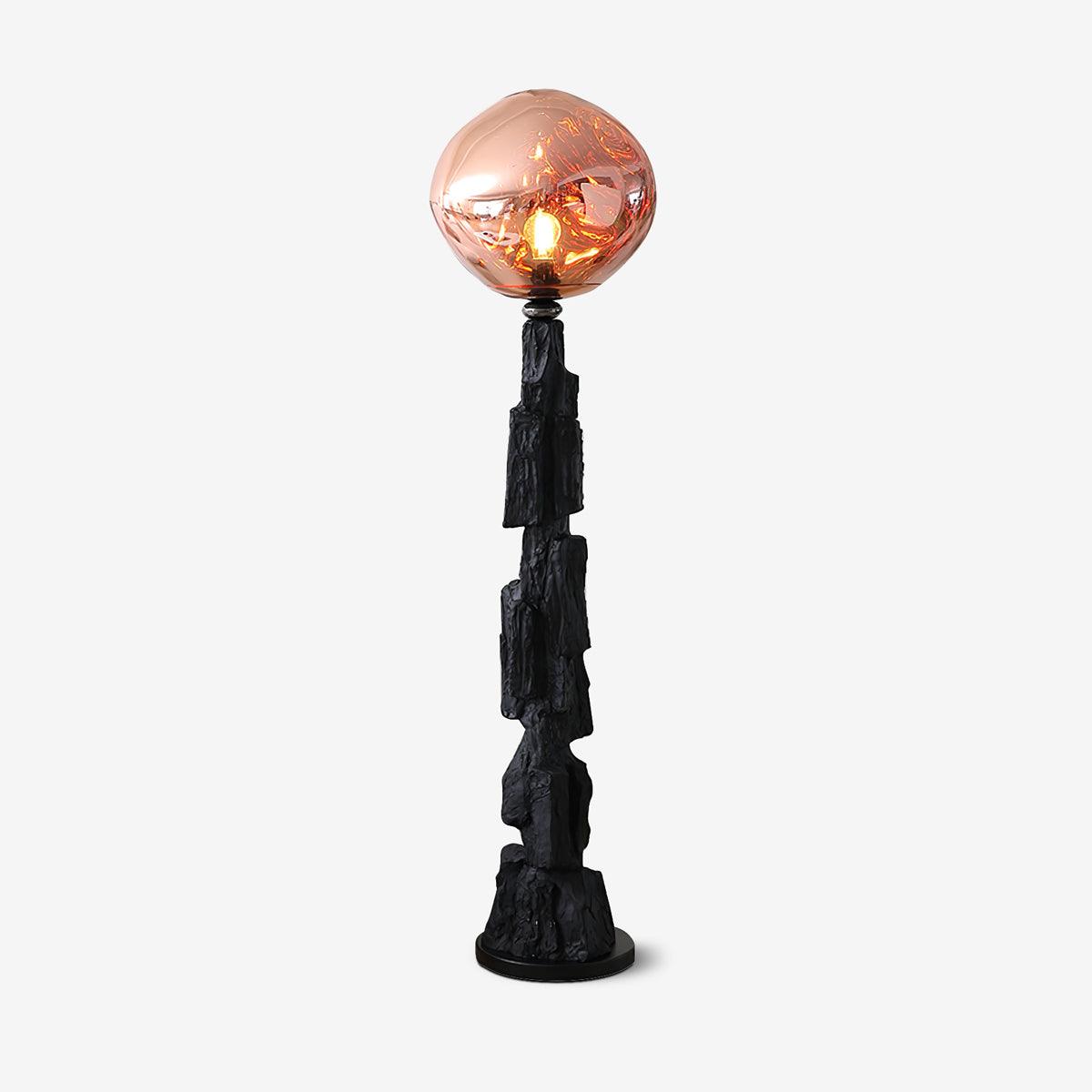 Modern Charcoal Lava Floor Lamp - Adjustable LED Standing Light for Living Room, Bedroom & Office - Perfect for Reading, Relaxation & Ambient Lighting