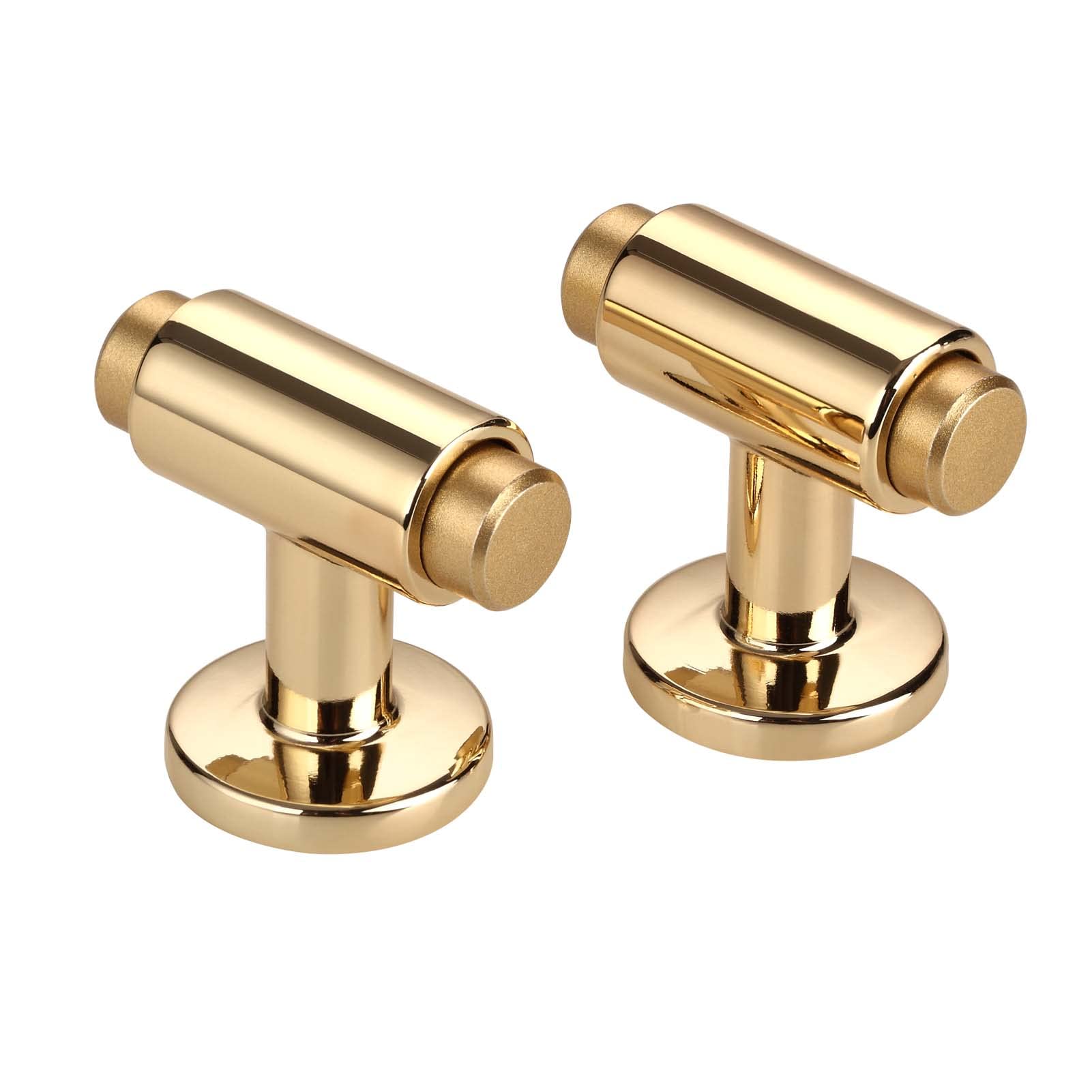 CILEYTION 10 Pack Solid Gold T-Bar Cabinet Knobs - Premium Drawer Pulls for Kitchen Cabinets, Dressers & Cupboards | Elegant Hardware for Home Renovation & Furniture Upgrade (Modern & Vintage Style)