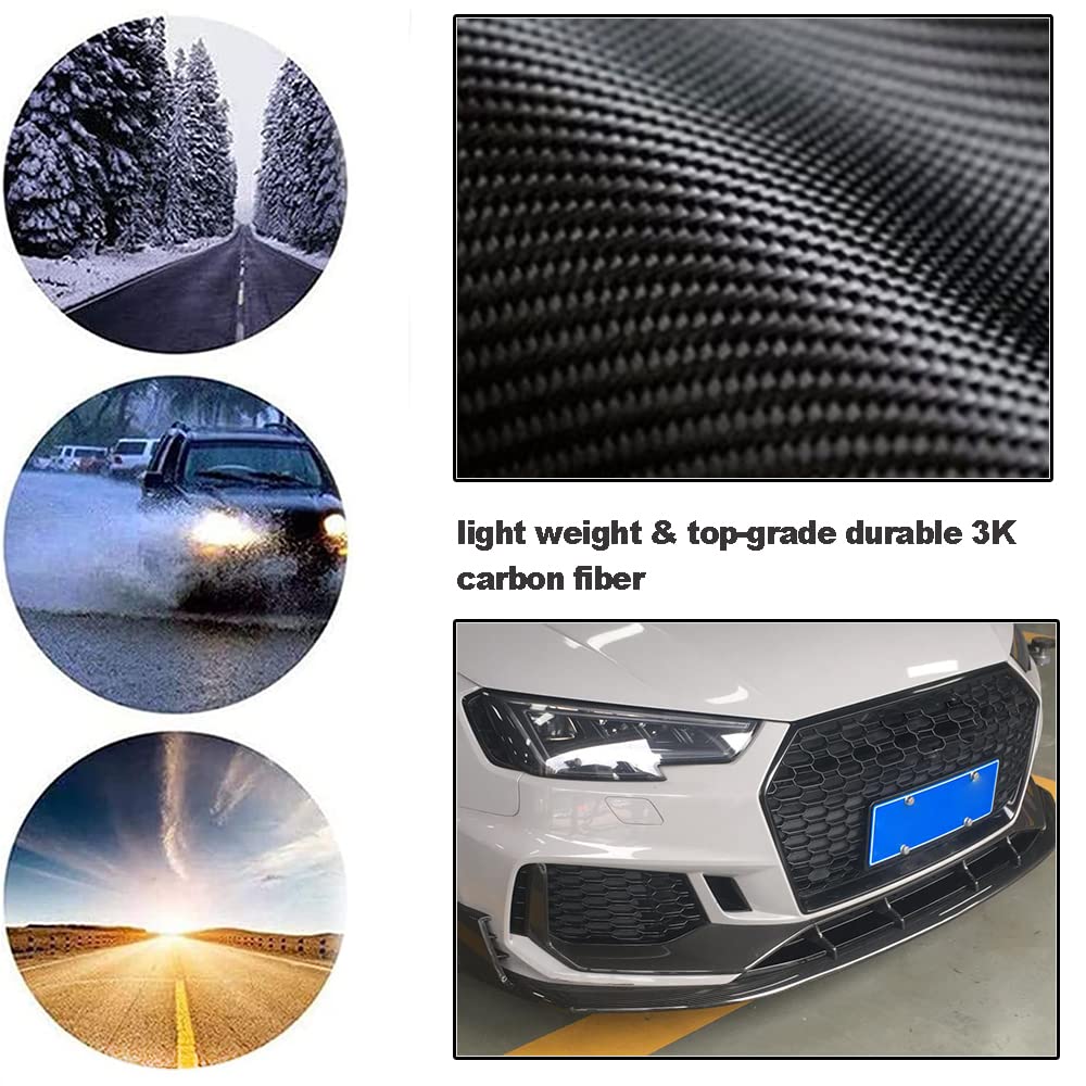 Carbon Fiber Front Bumper Lip for Audi RS4 2019 | OEM Style Chin Spoiler | Body Kit Upgrade | Enhanced Aerodynamics & Sporty Look | Perfect for Car Enthusiasts & Street Racing