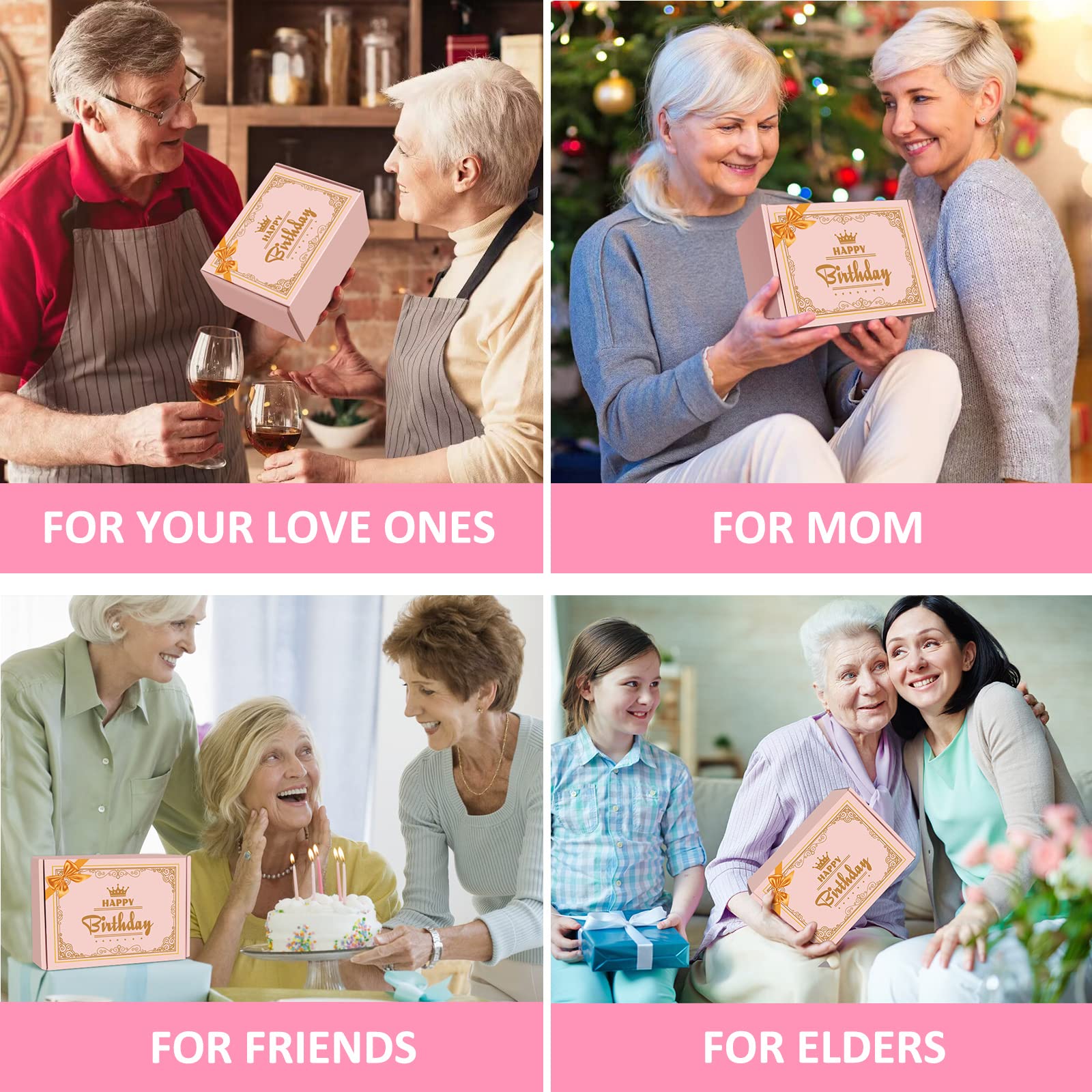 60th Birthday Gift Box for Women - Unique & Funny Present for Her, Mom, Sister, Wife, Girlfriend or Coworker | Perfect 60 Year Old Woman Birthday Gift Idea for Parties, Celebrations & Special Occasions