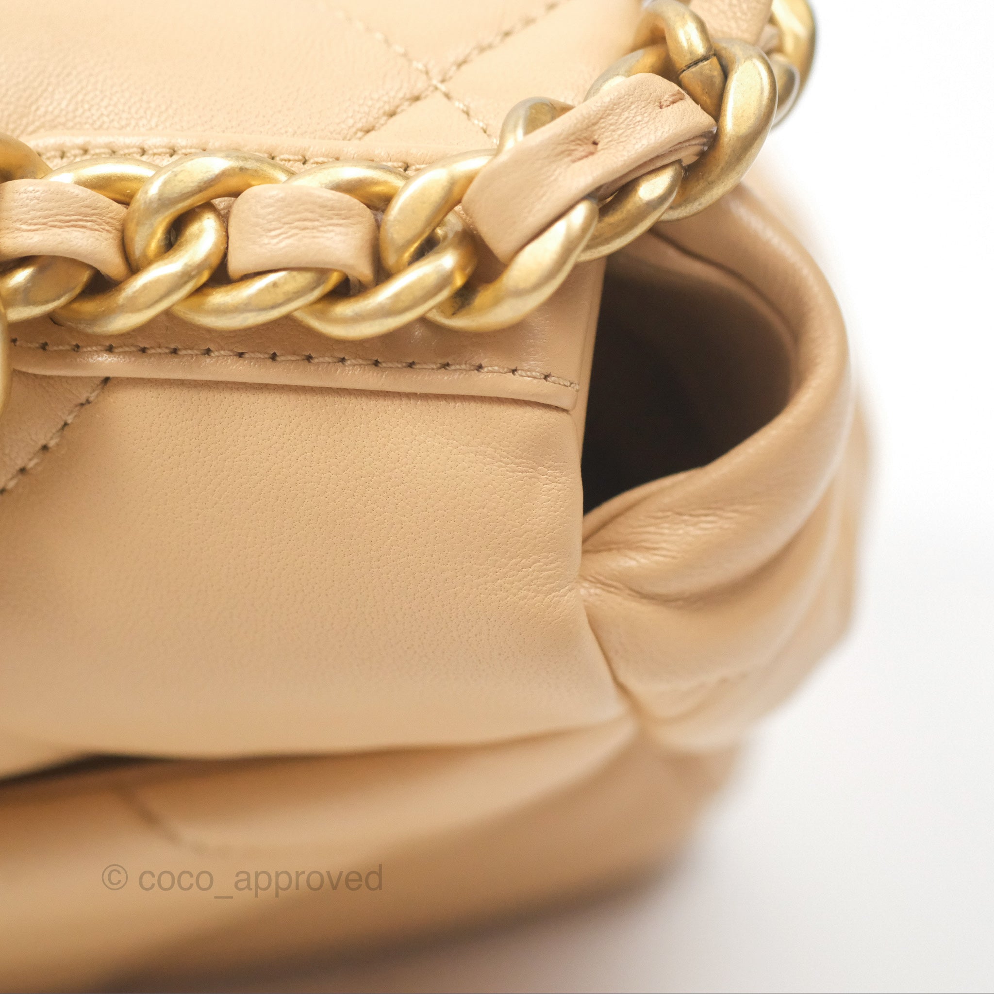 Chanel 19 Small Beige Handbag with Mixed Hardware - Luxury Crossbody Bag for Women, Perfect for Date Night & Special Occasions