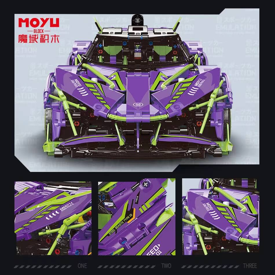 MOYU BLOCK MY88007 Apollo Project Evo Purple Speed Cube - Premium 3x3 Puzzle Cube for Speedcubing & Brain Training - Perfect Gift for Kids & Adults - Office Stress Relief & STEM Learning Toy