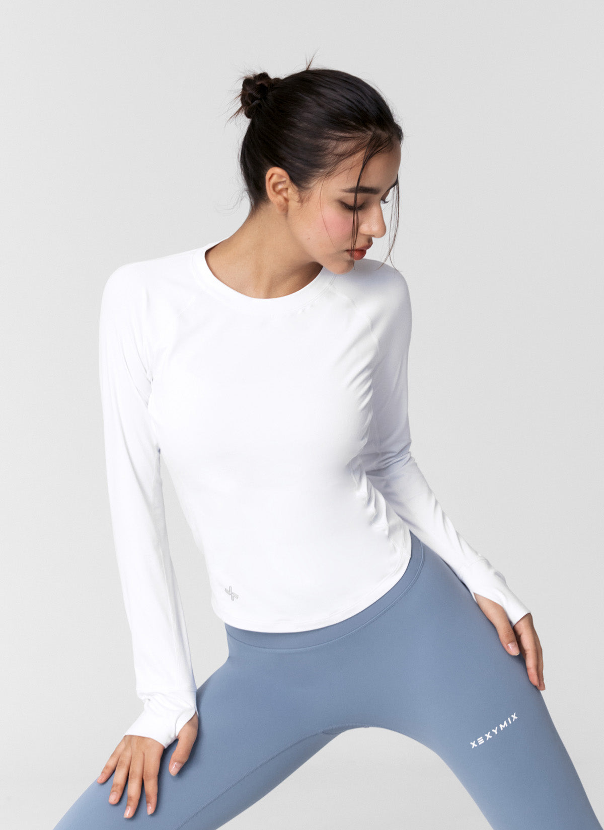 High Intensity Fingerhole Long Sleeve Workout Shirt - Gym, Yoga & Running Performance Top for Women & Men