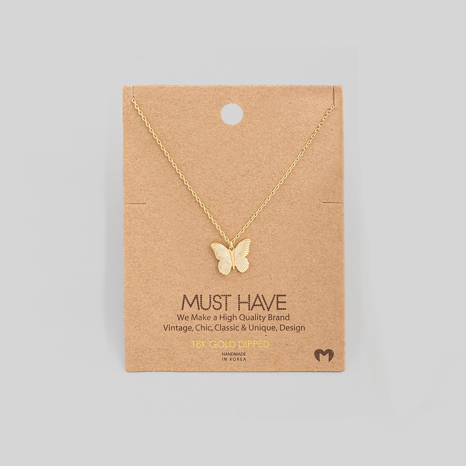 Elegant Gold Metallic Butterfly Pendant Necklace for Women - Perfect for Valentine's Day Gifts, Anniversary Presents & Everyday Wear