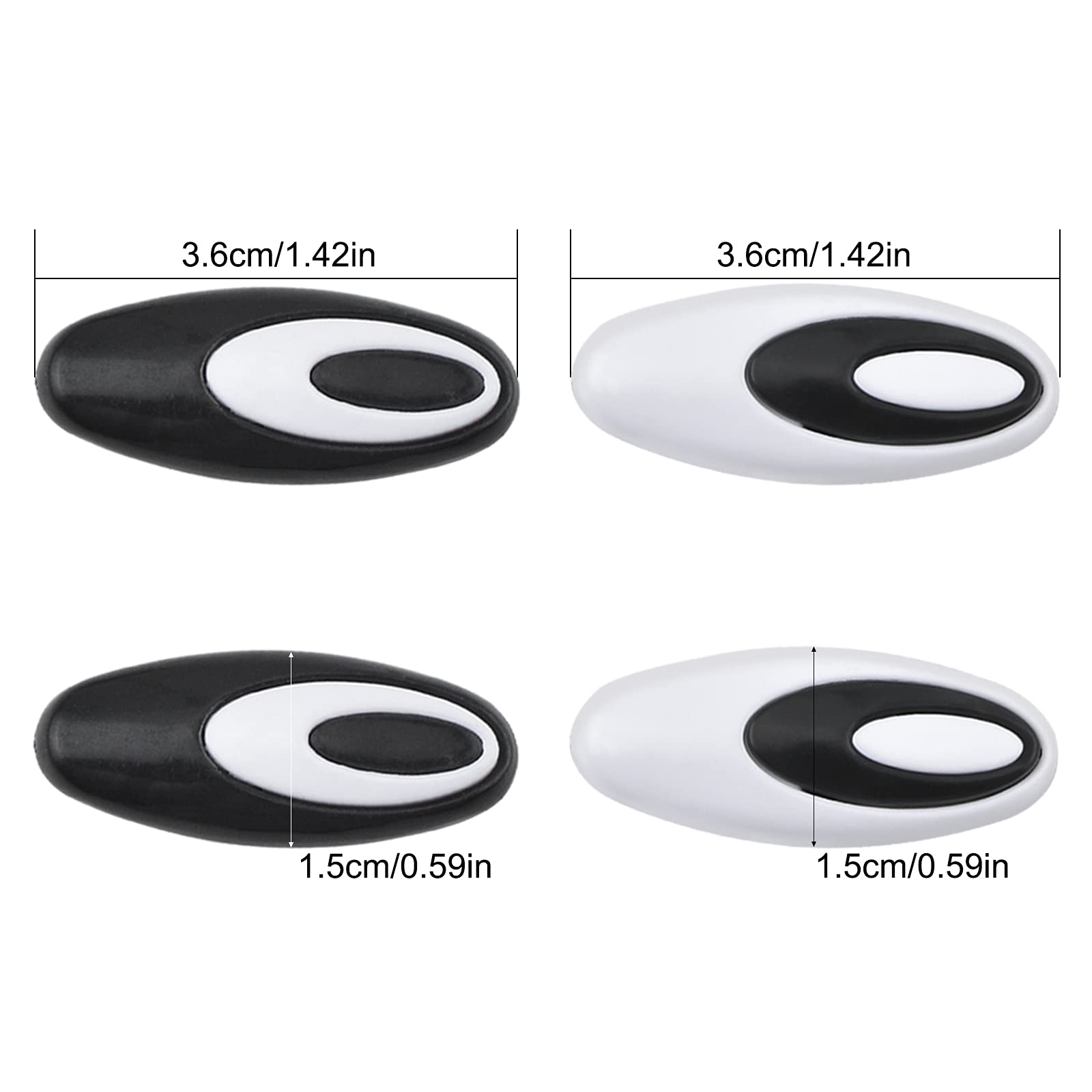 WANDIC 50Pcs Safety Pins for Hijab, Scarf & Diaper - Black & White Plastic Cover