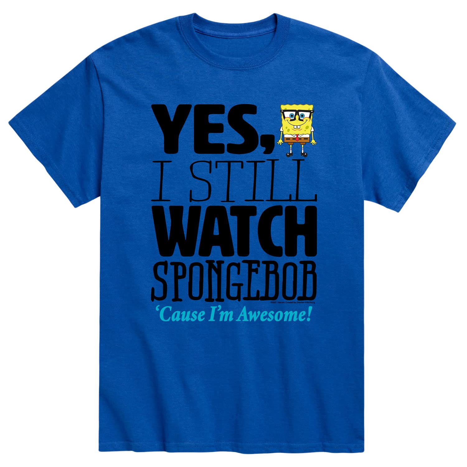 Spongebob Squarepants Graphic T-Shirt for Men - Funny 'Yes I Still Watch Spongebob' Print Short Sleeve Tee - Casual Wear, Cosplay & Cartoon Lovers Gift