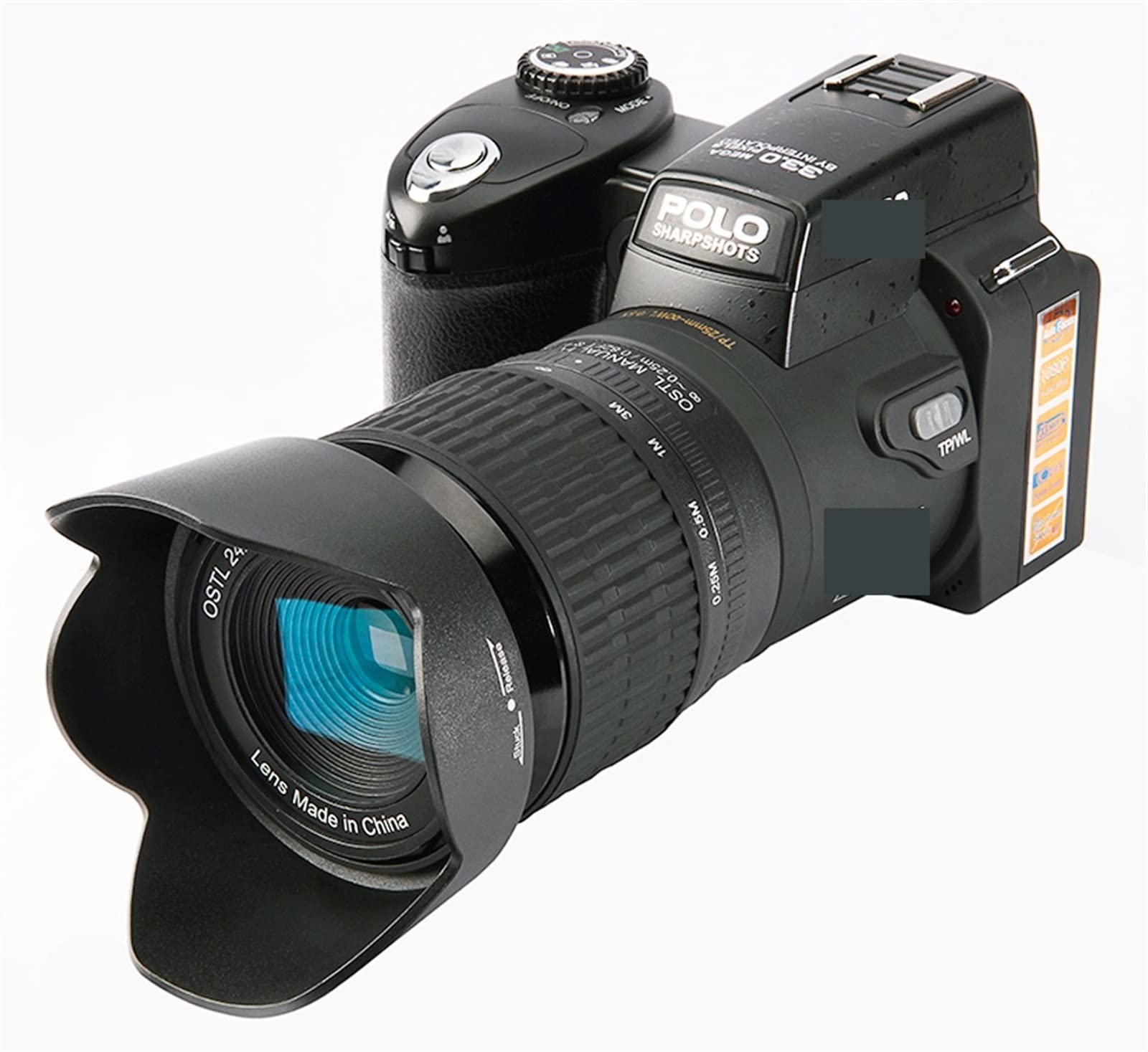 AUBEST 24X Optical Zoom DSLR Camera - 33MP Professional Video Camera with Auto Focus, 1080P HD, 3 Lenses & Flashlight for Photography & Outdoor Videography (No SD Card Included) - Perfect for Travel, Vlogging, and Wildlife Recording