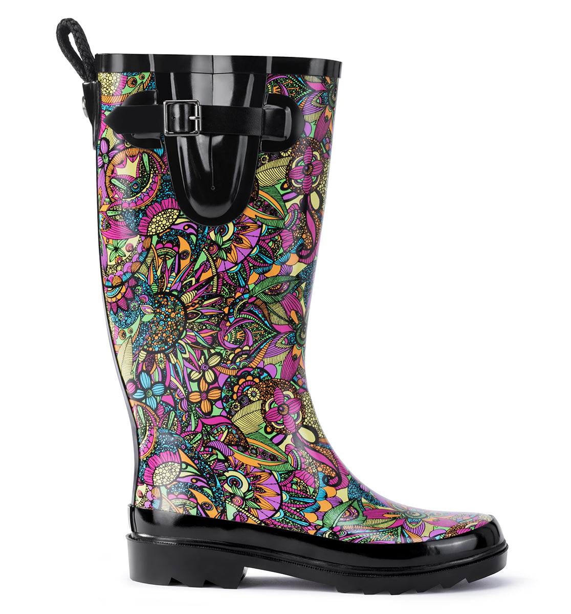 Rhythm Rain Boots for Women - Waterproof Rubber Rain Boots with Comfortable Cushioning - Perfect for Gardening, Hiking & Outdoor Activities