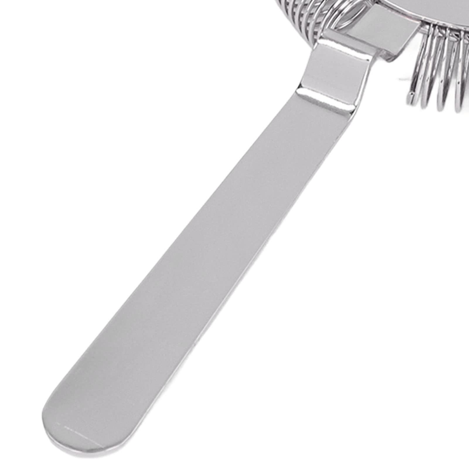 Premium Stainless Steel Cocktail Strainer with Full Round High-Density Spring - Bar Strainer for Home & Professional Bartenders - Perfect for Mixing Martinis, Mojitos & Craft Cocktails (Silver)